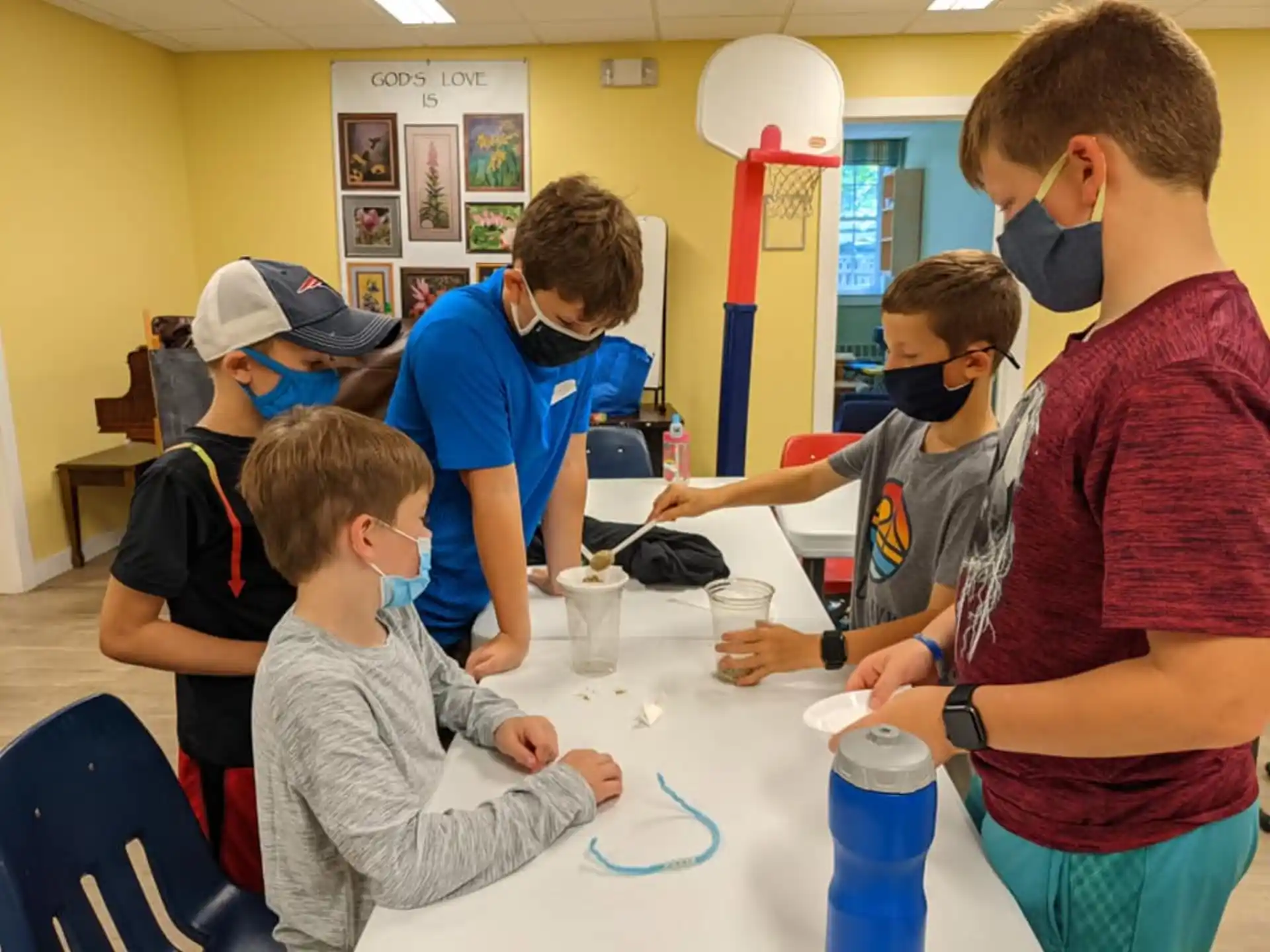 a group of people working on a project