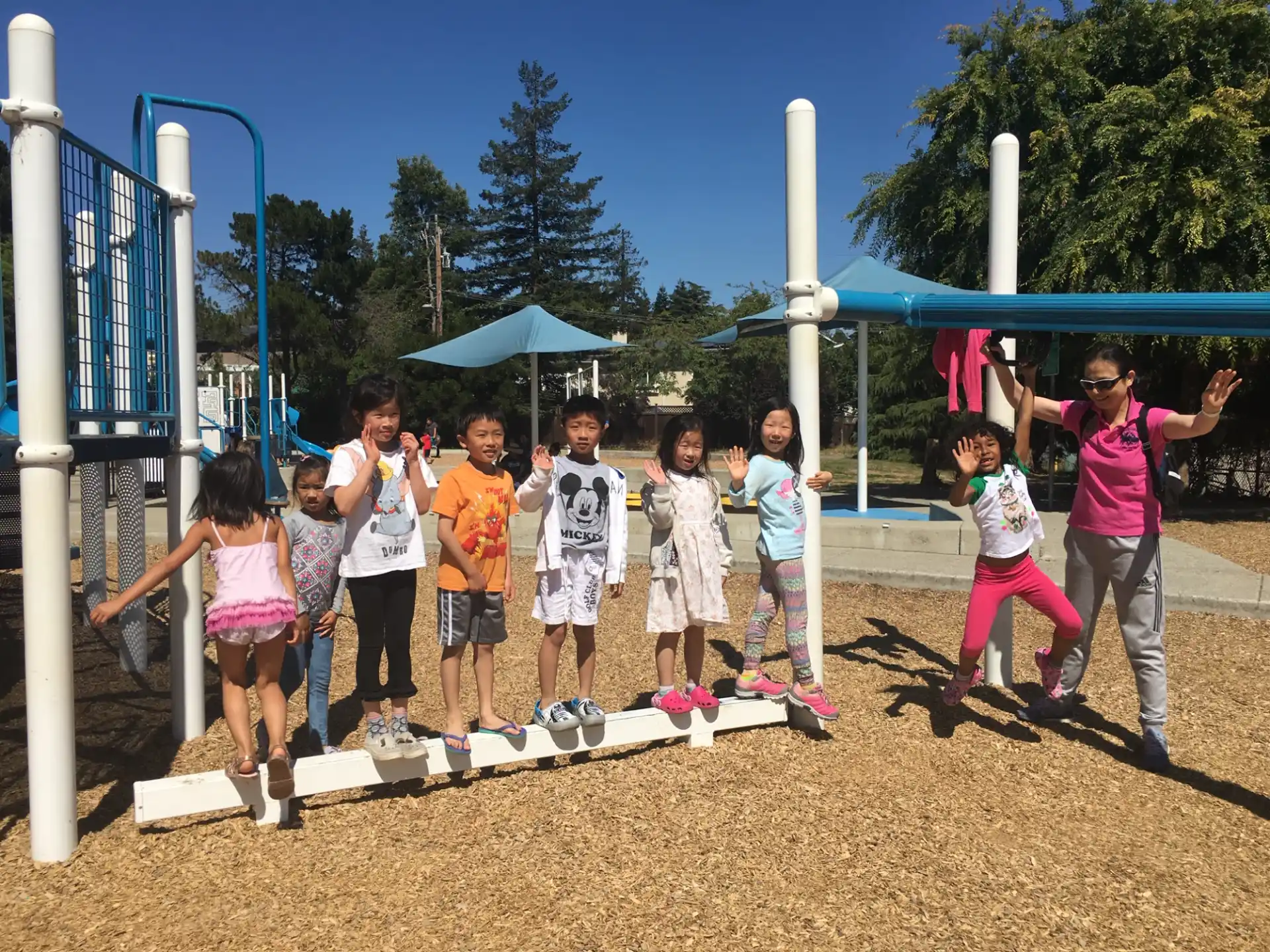 a group of children posing for a photo