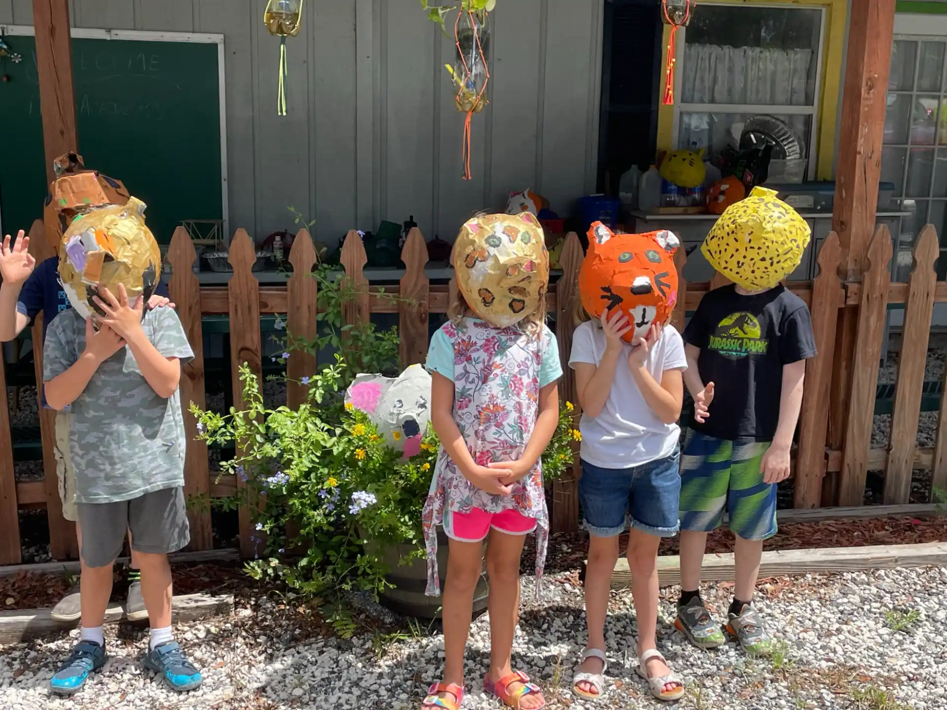 a group of children wearing clothing