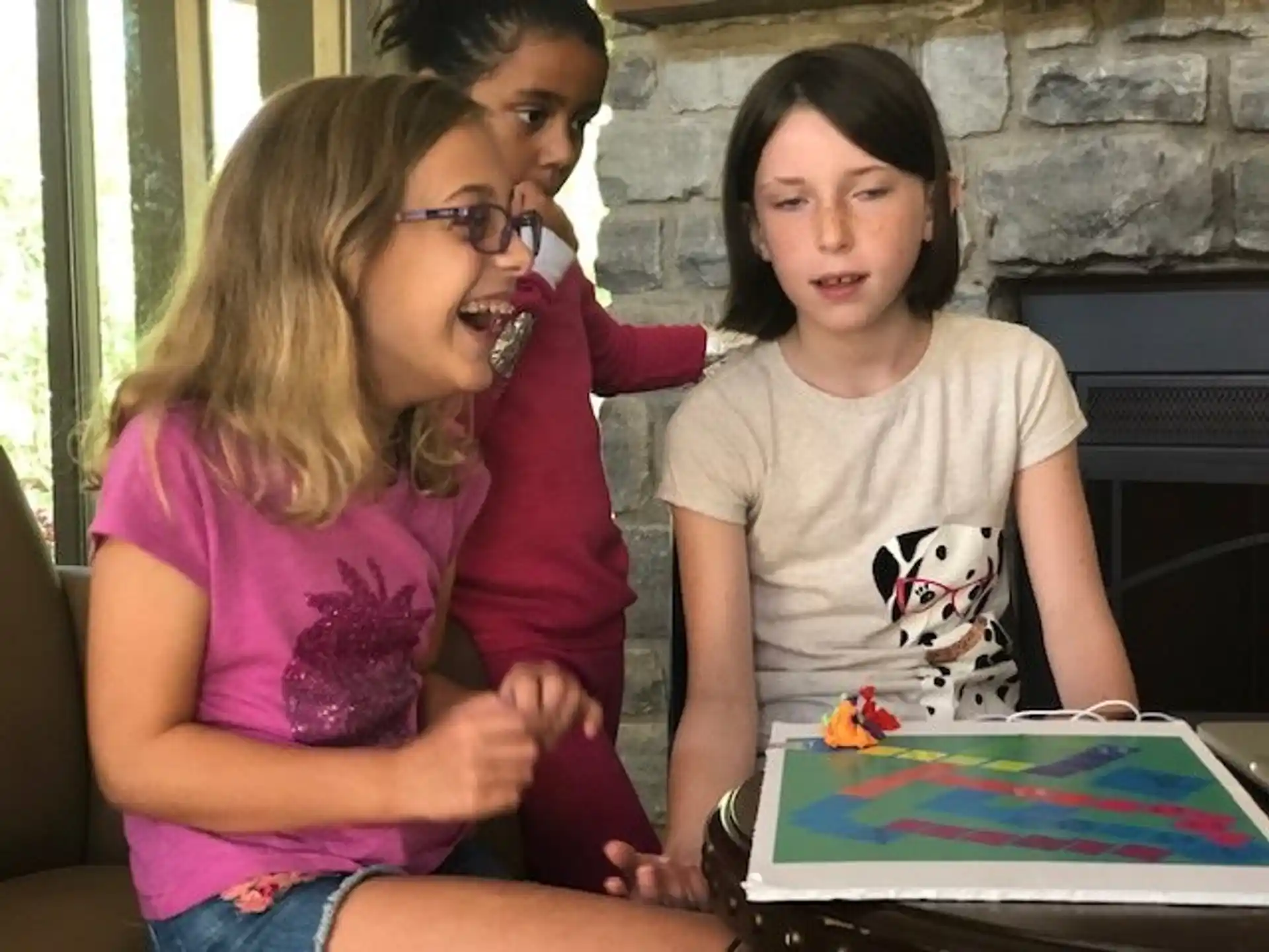 a person and two children