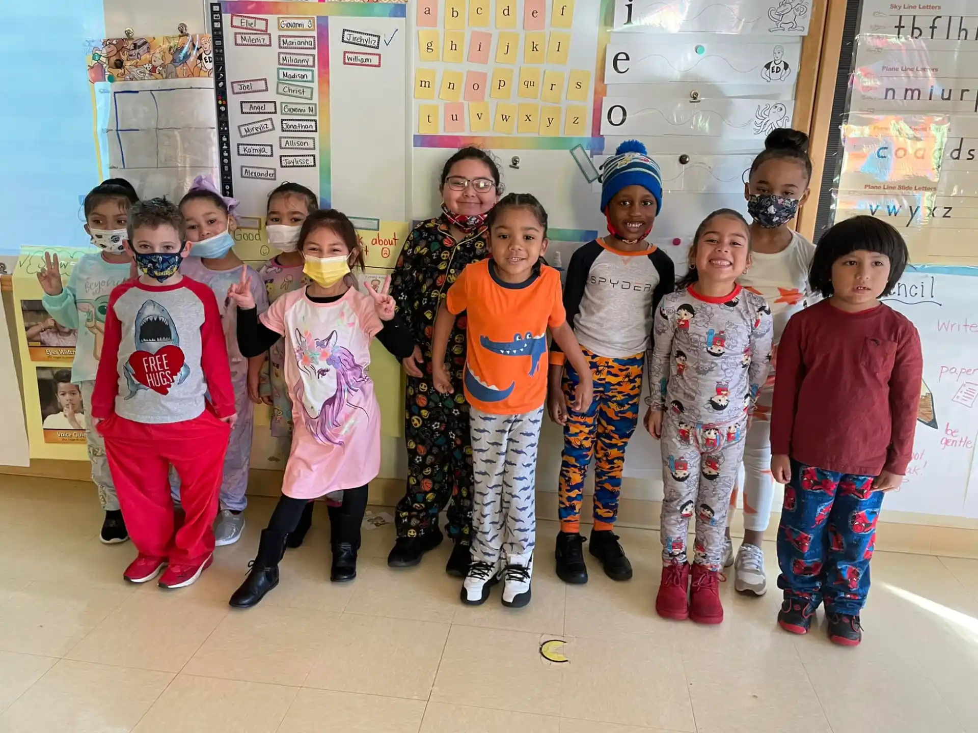 a group of children posing for a photo