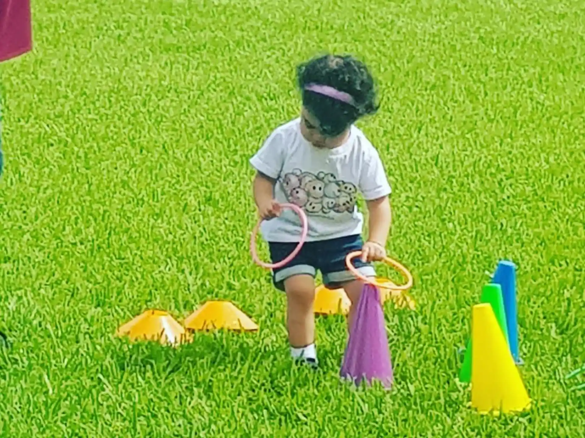 a child playing with toys