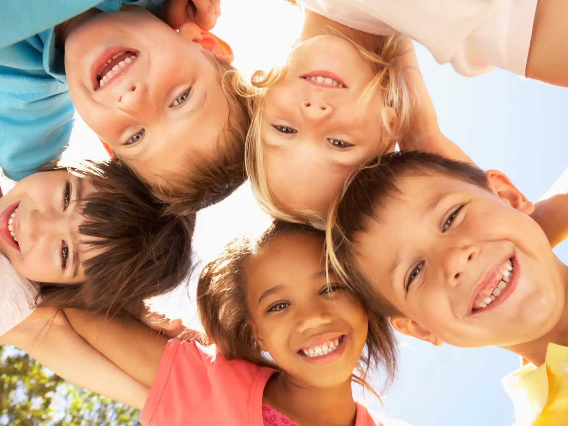 a group of people smiling