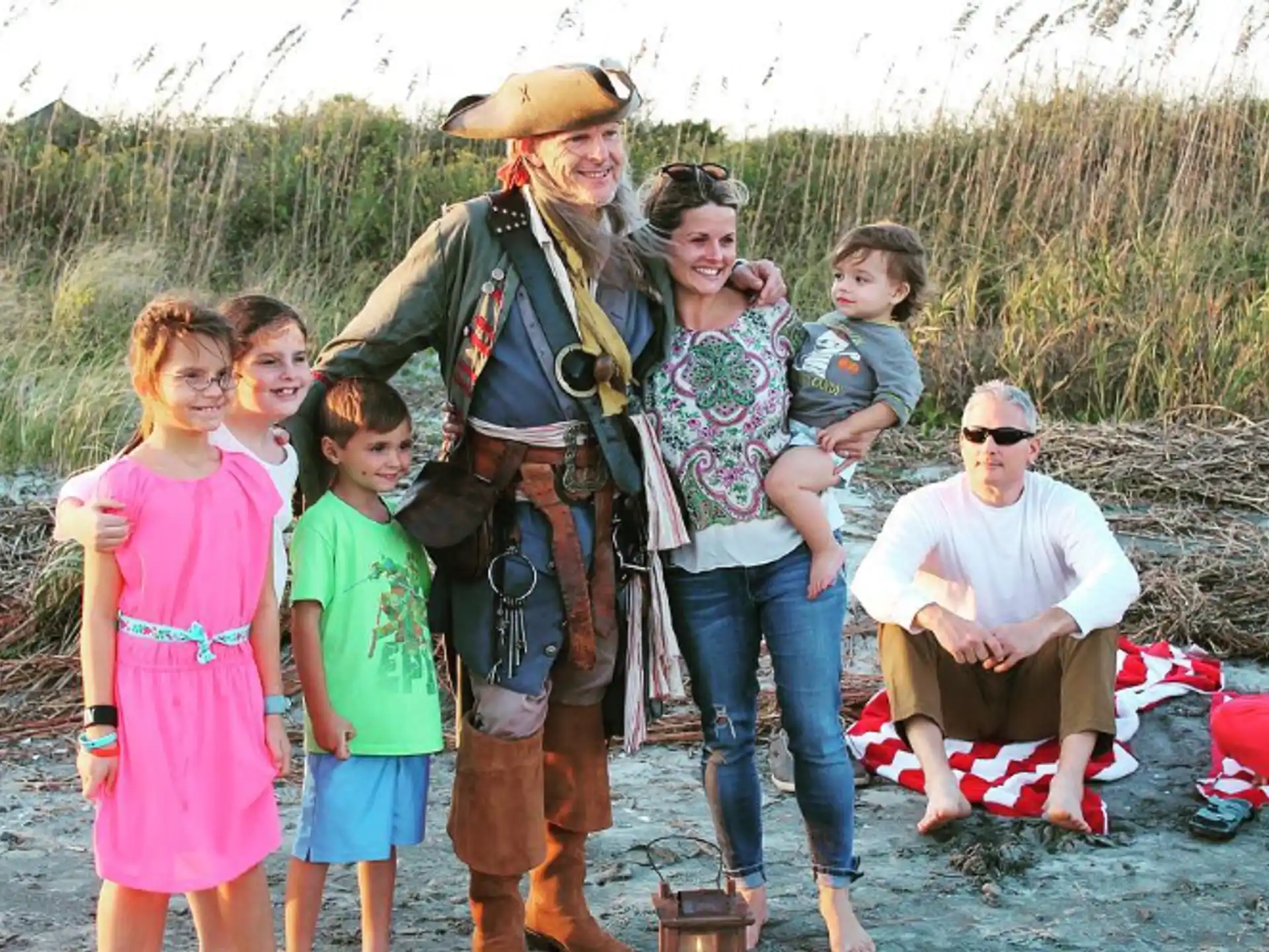 a group of people posing for a photo