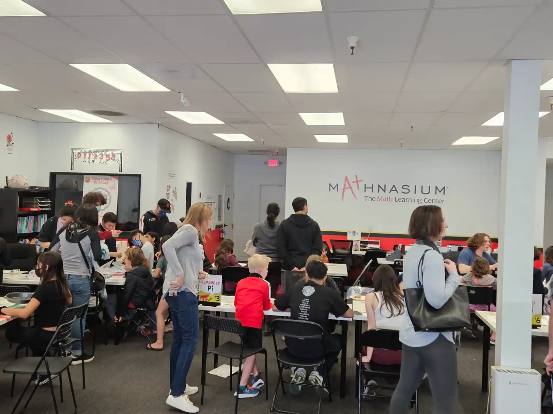 a group of people in a room