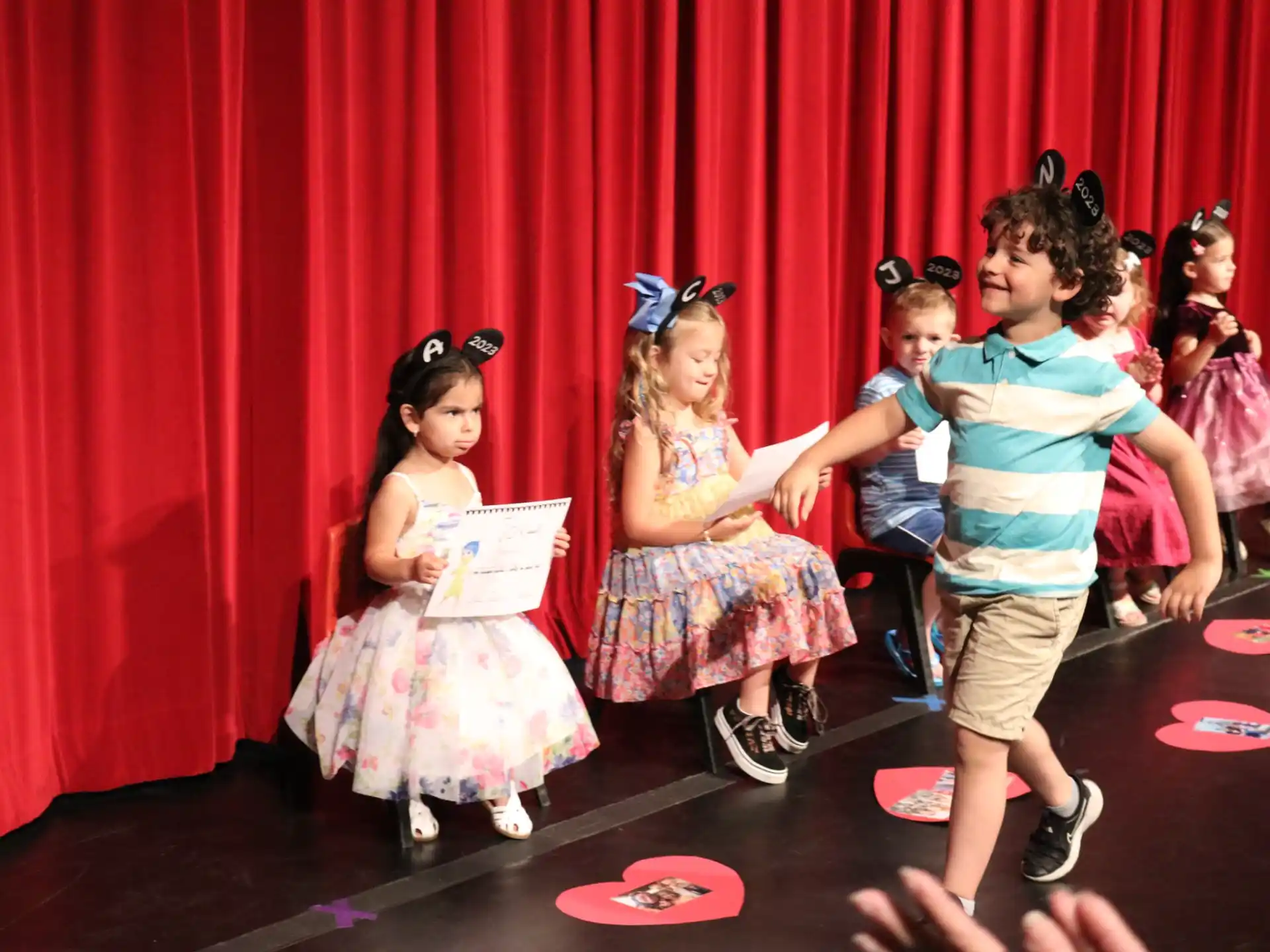 a group of children dancing