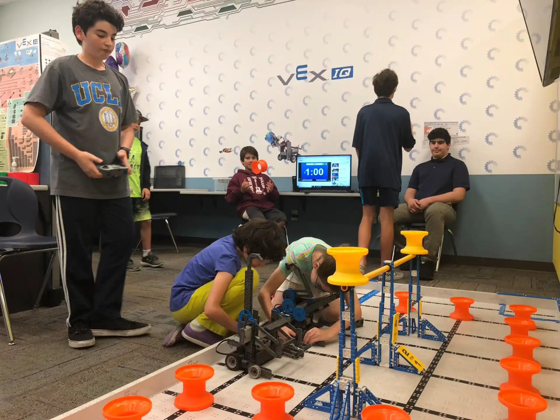a group of people working on a project