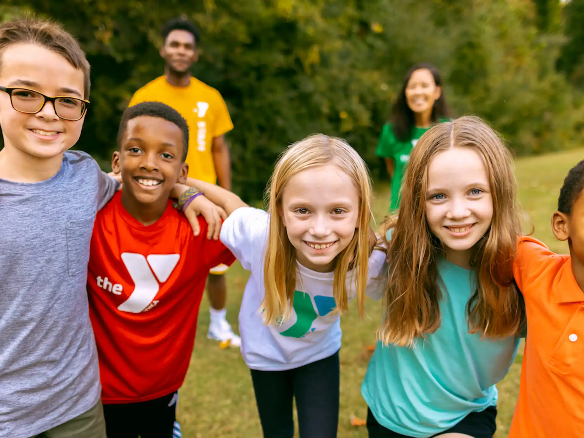 a group of children posing for a photo