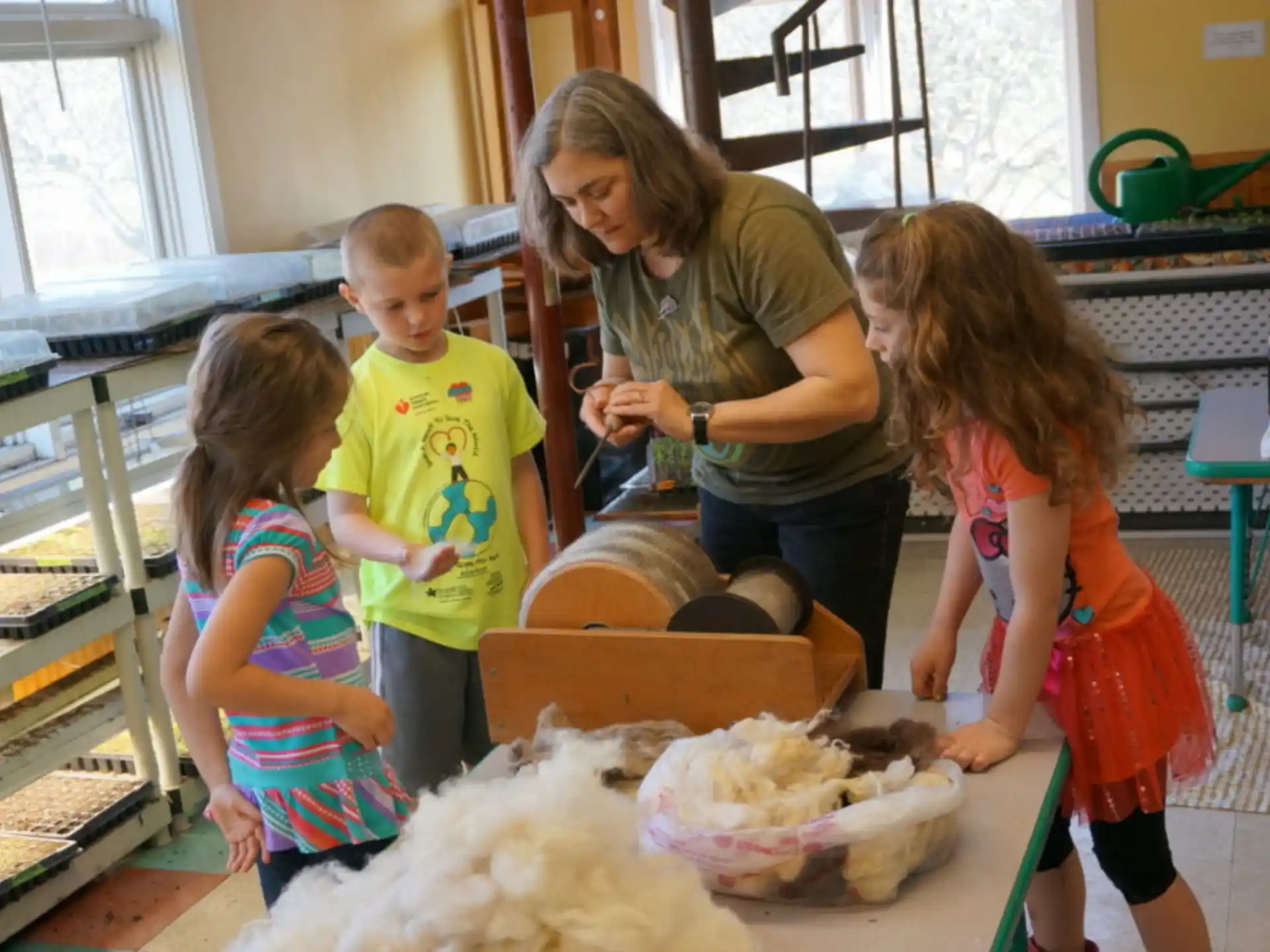 a person and children in a room