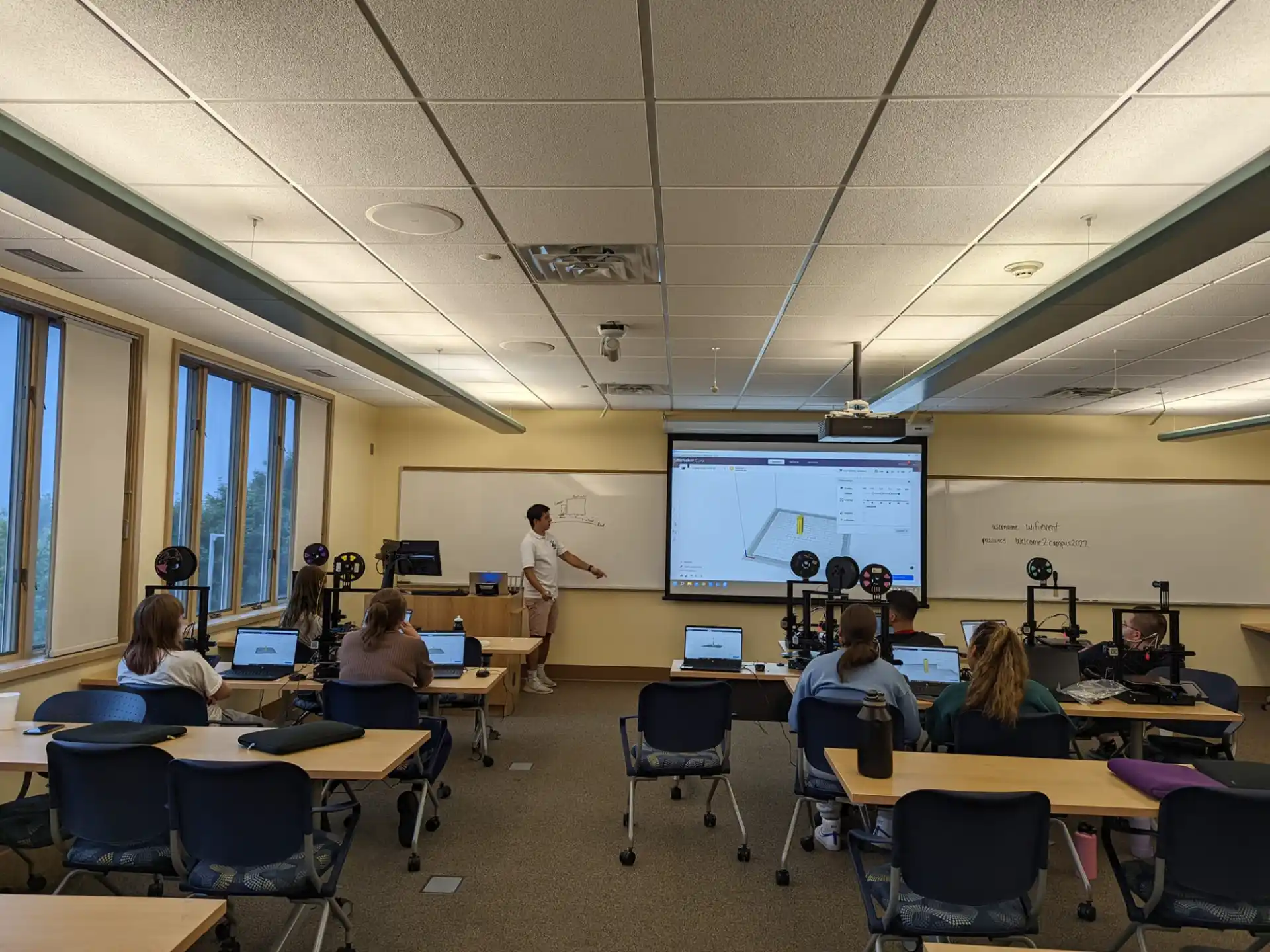 a person giving a presentation