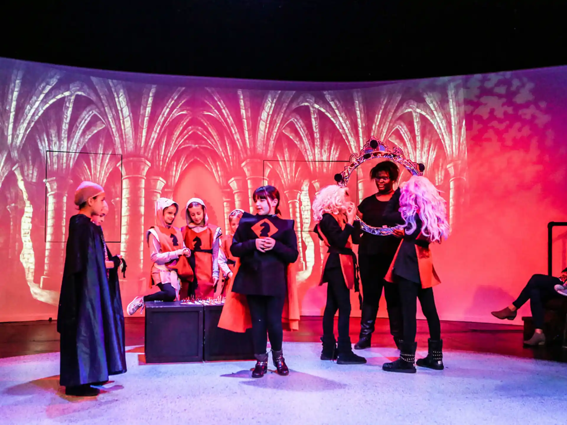 a group of people on a stage