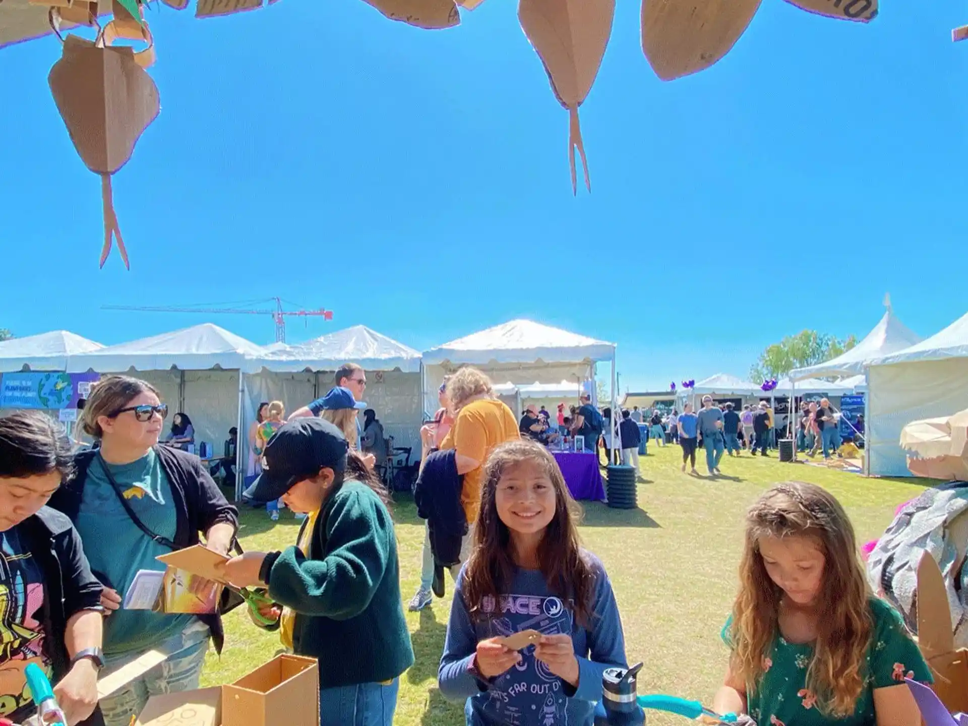 a group of people at an outdoor event