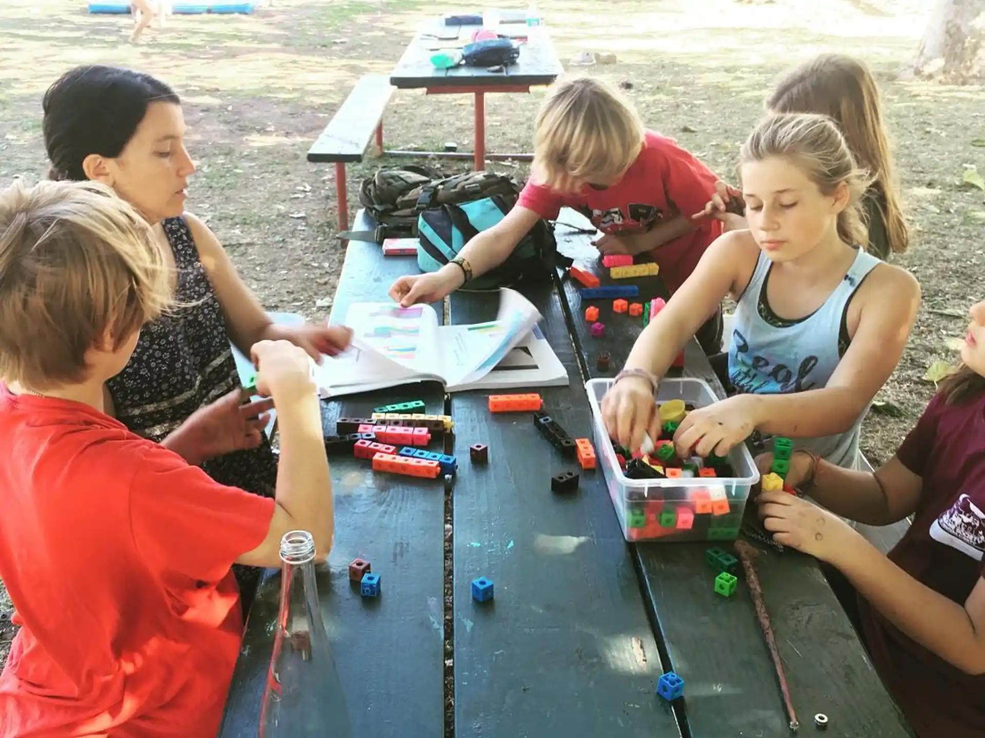 a group of children playing a game