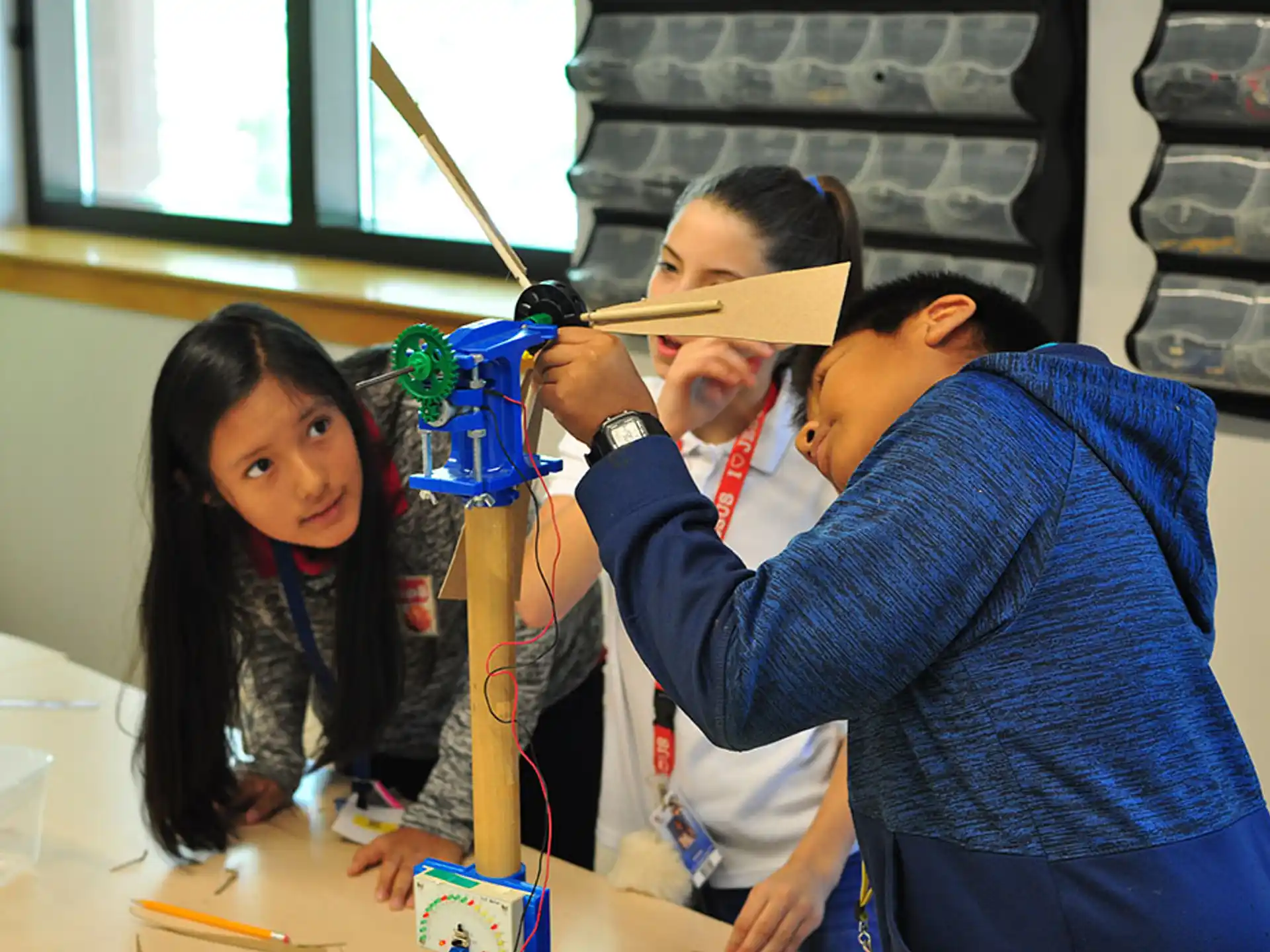 a group of people working on a project