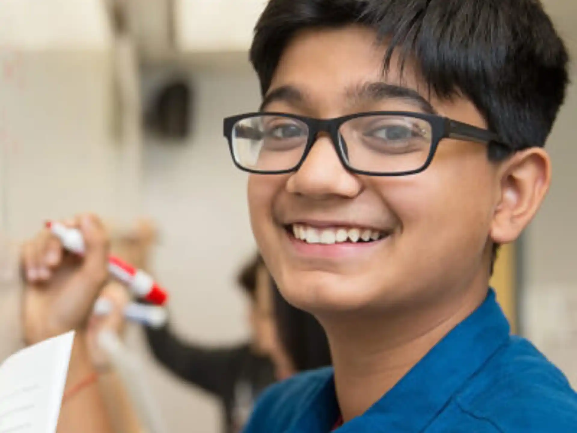 a person wearing glasses