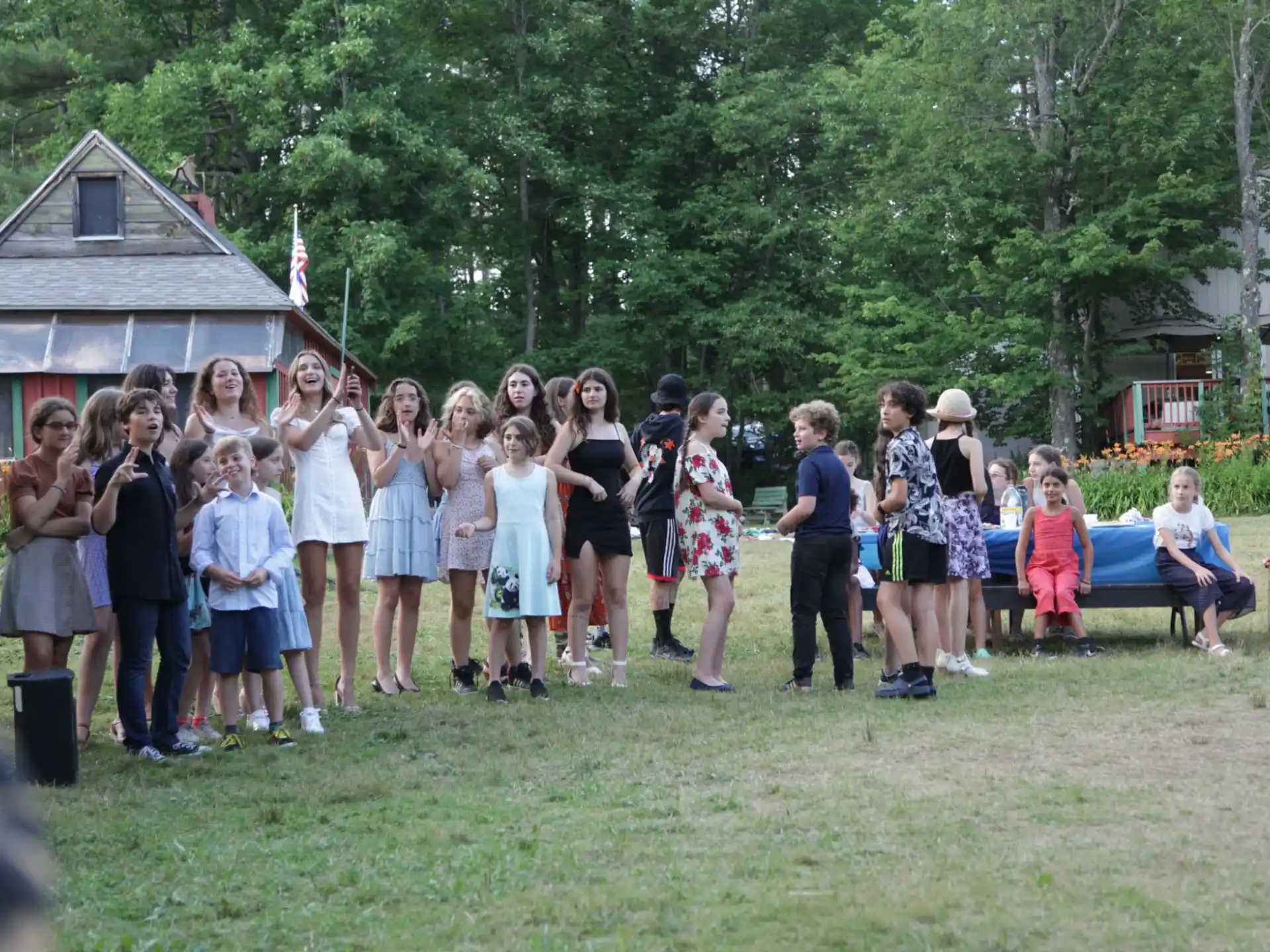 a group of people posing for a photo