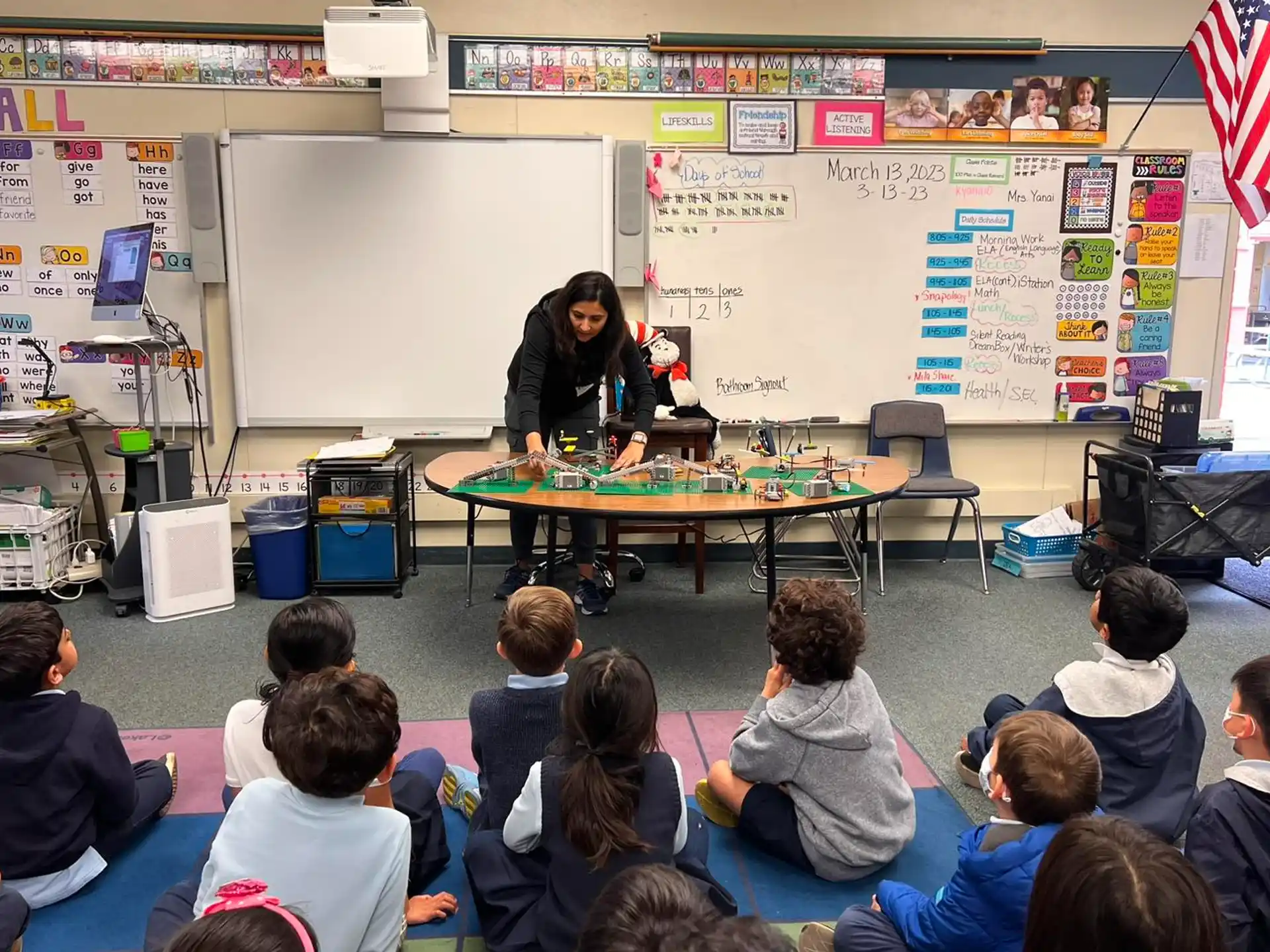 a person teaching a class