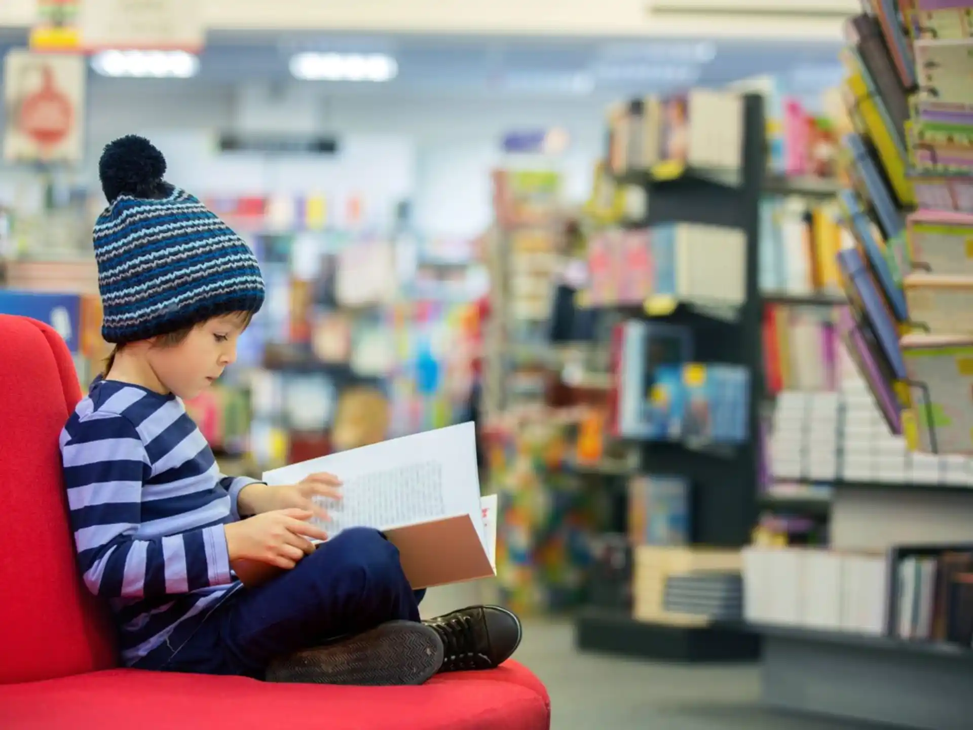 a child reading a book