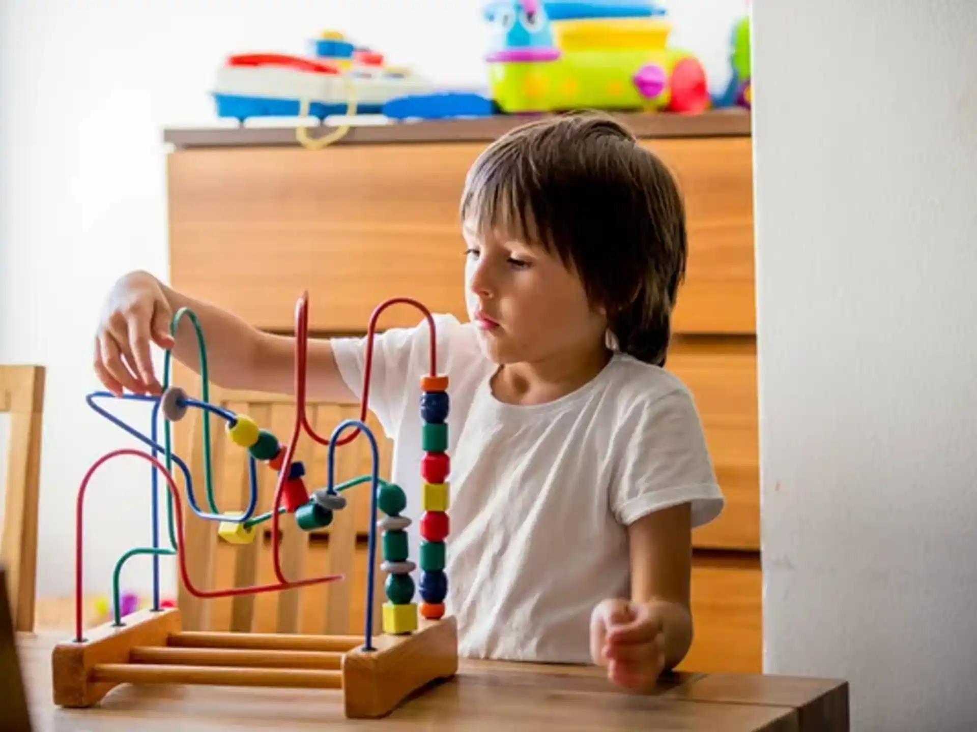 a child playing with a toy
