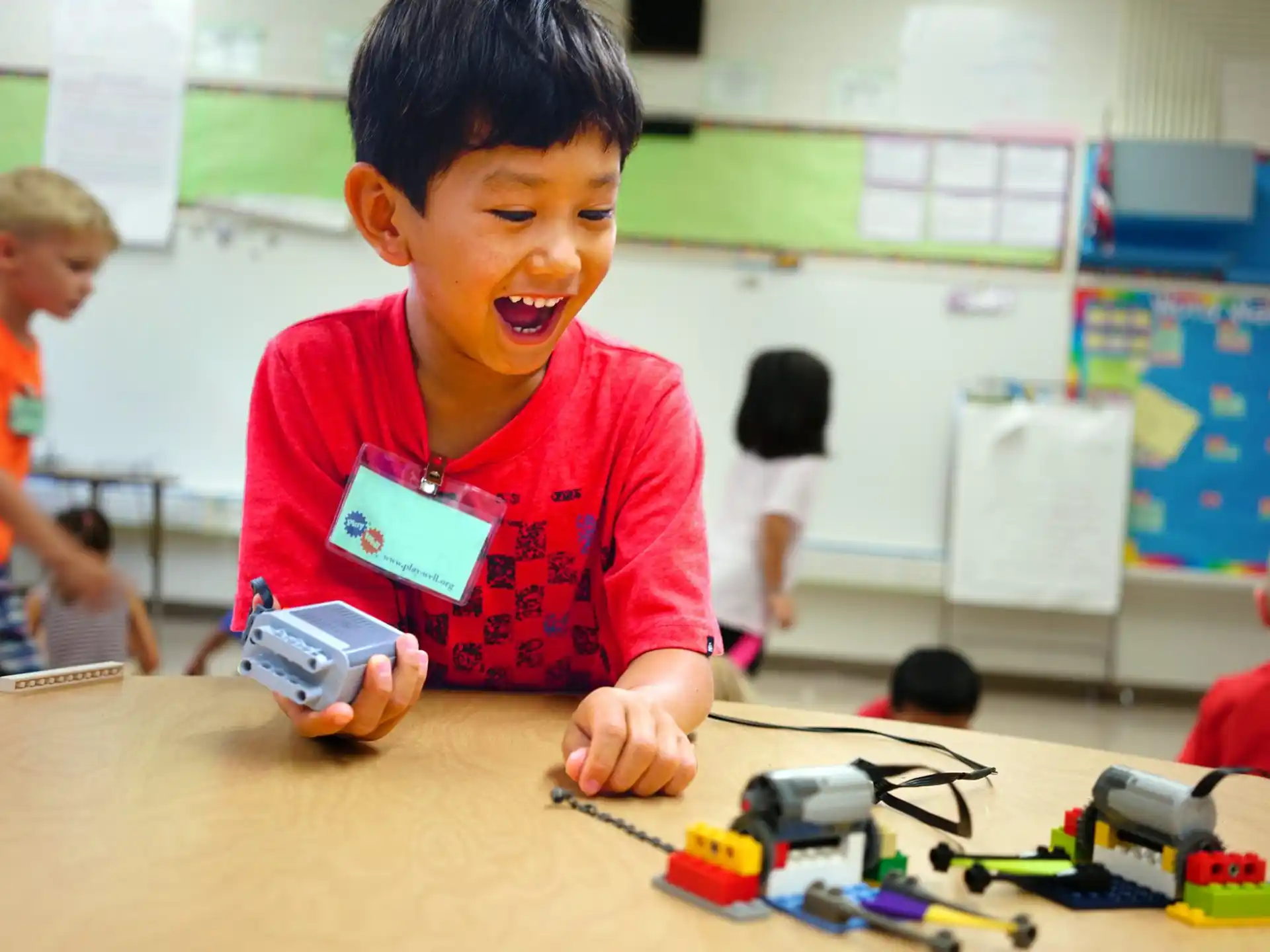 a boy playing with toys
