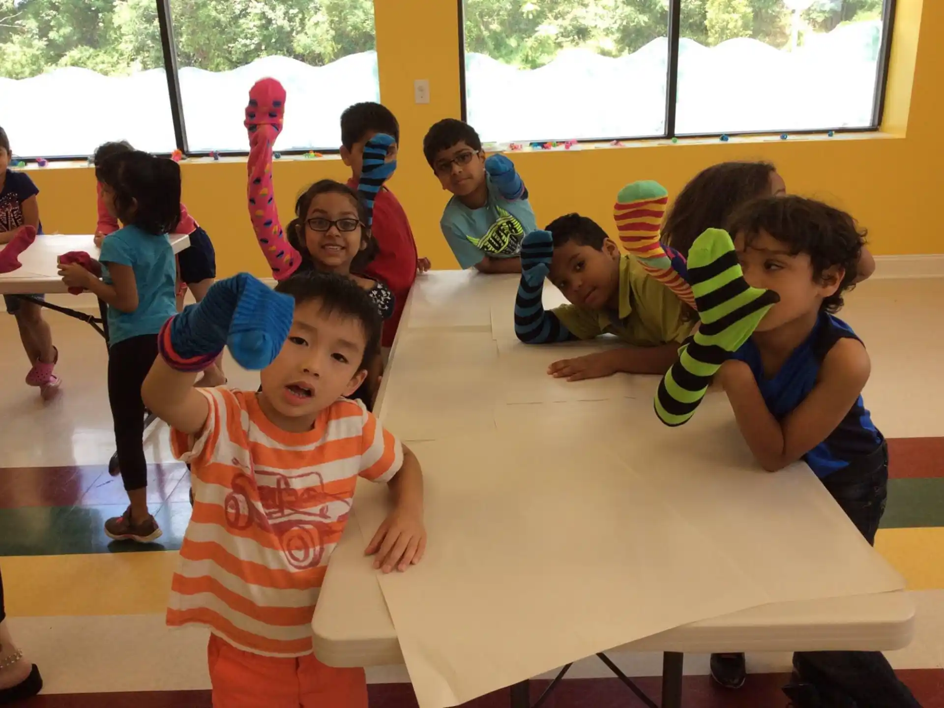 a group of children in a circle