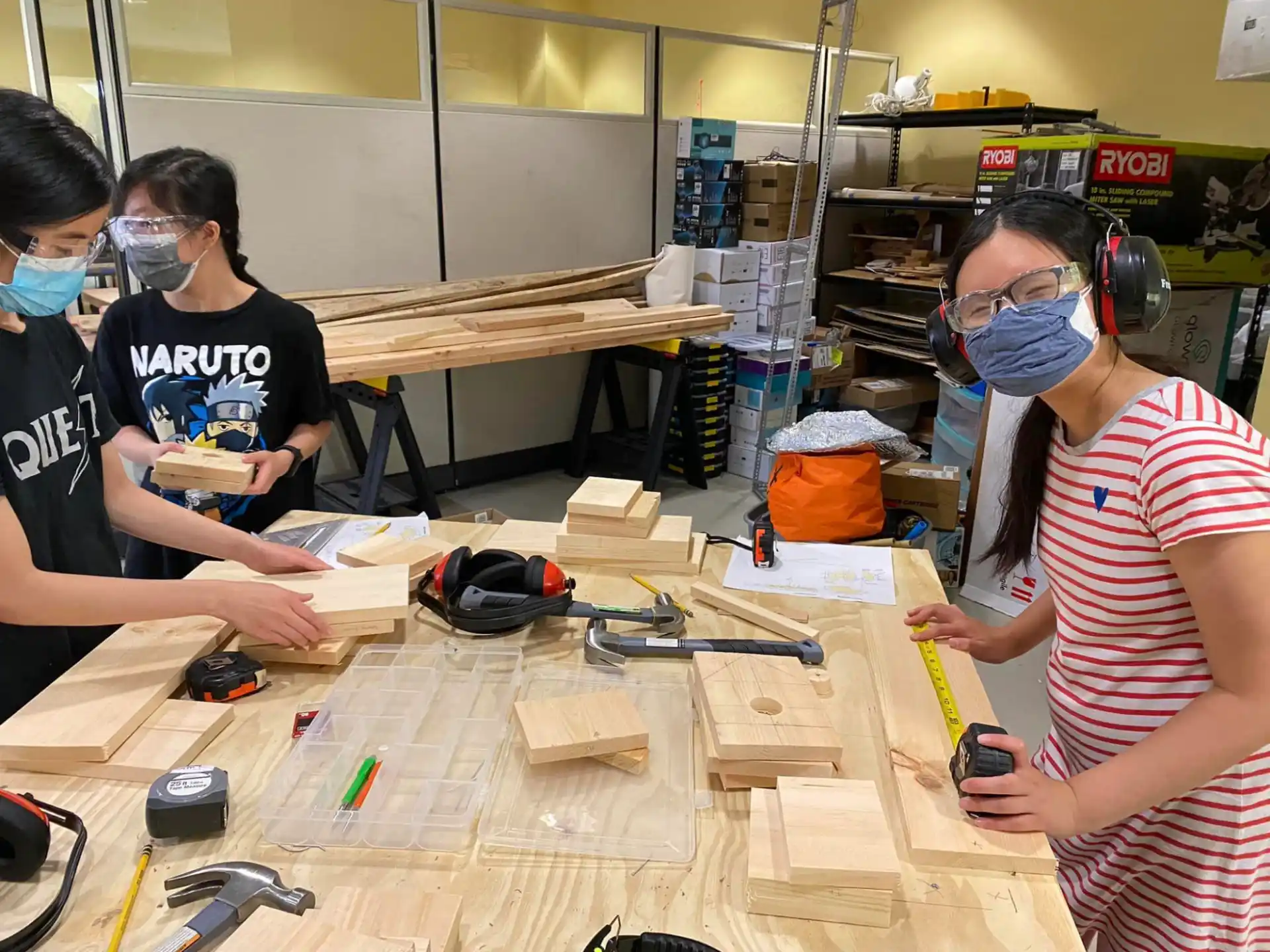 a group of people working on a project