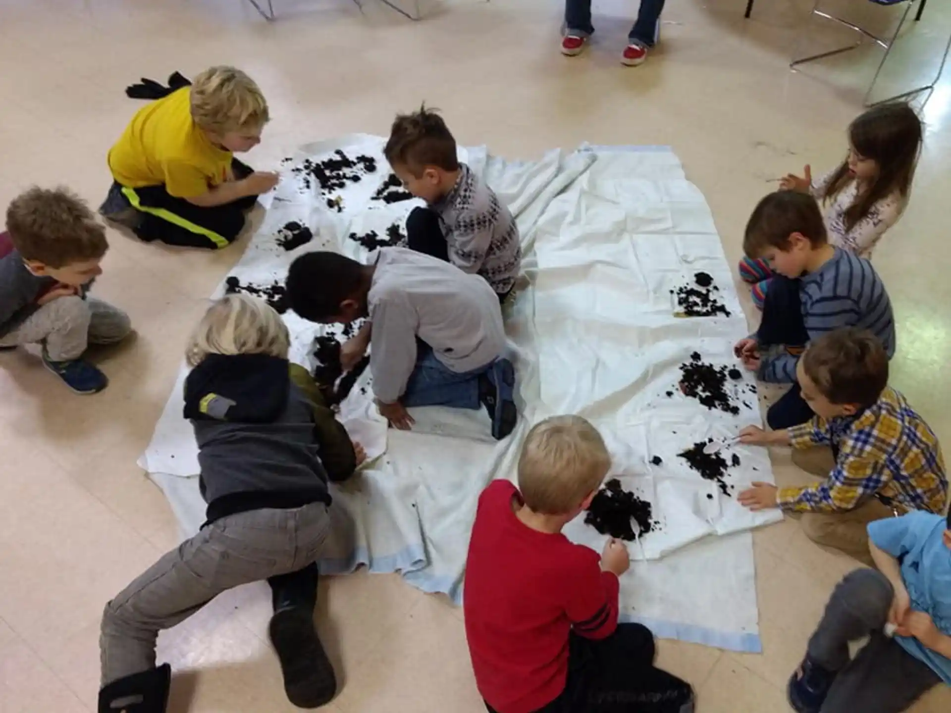 a group of people playing a game