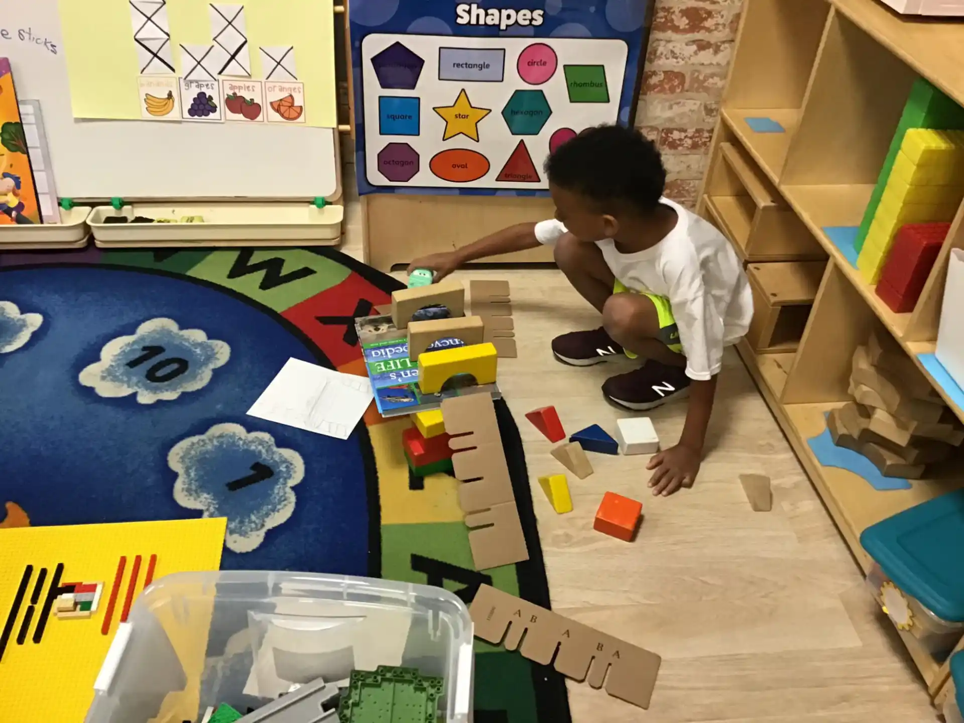 a child playing with toys
