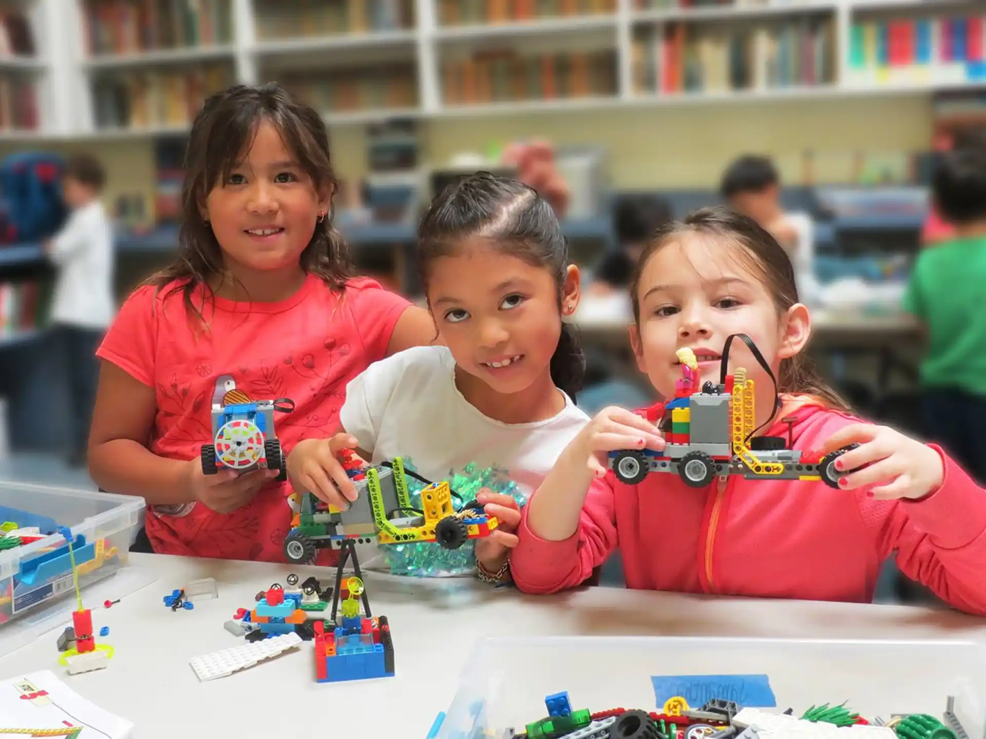 a group of children playing with toys