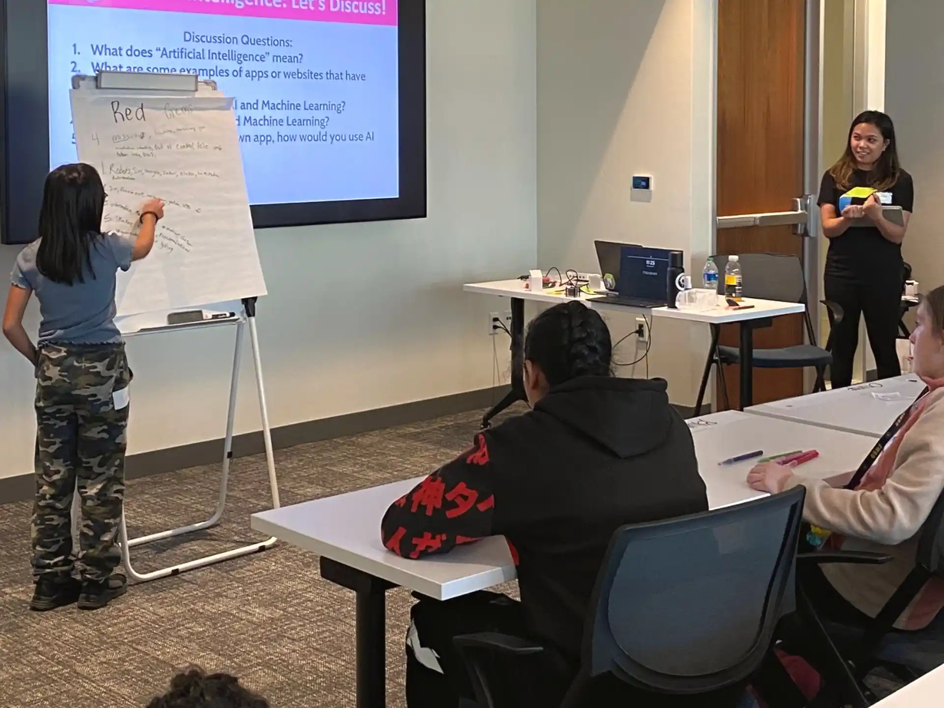 a person giving a presentation