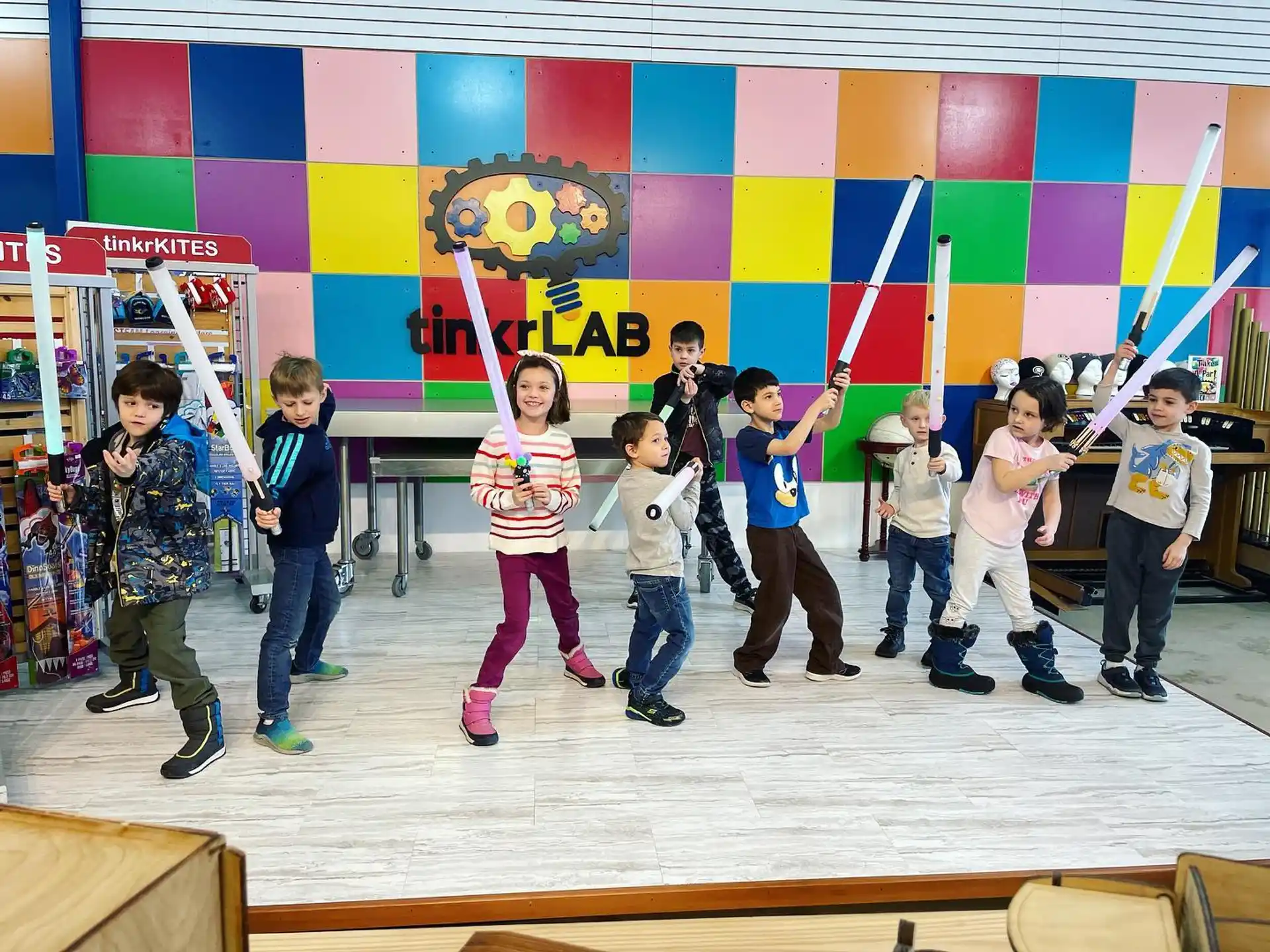 a group of children in a gym