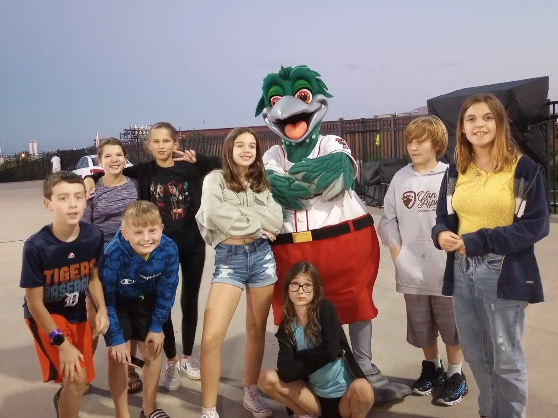 a group of people posing for a photo