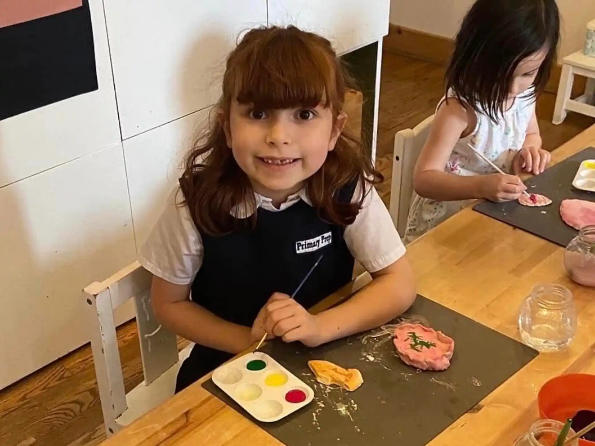 a girl making a face