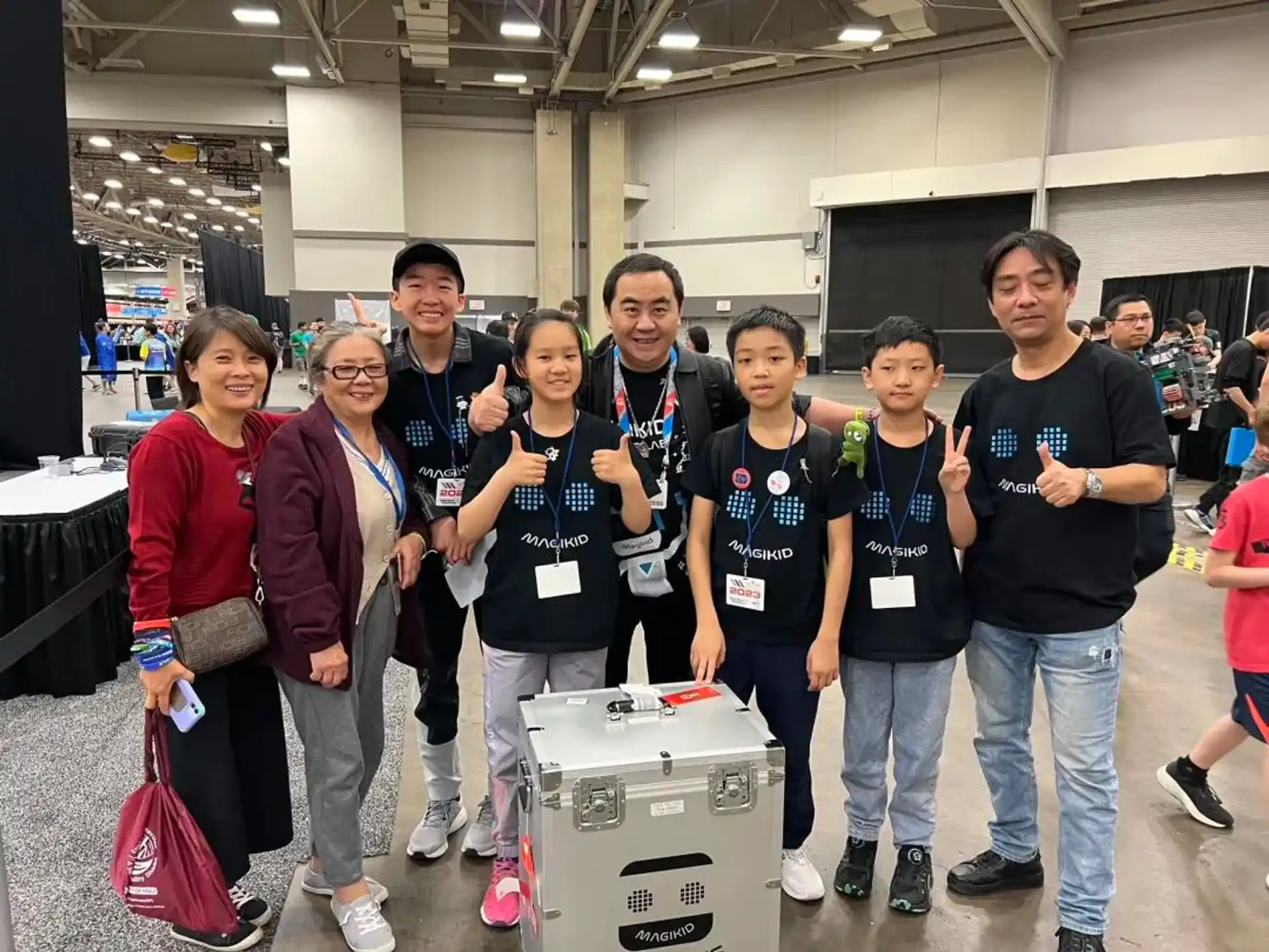 a group of people posing for a photo