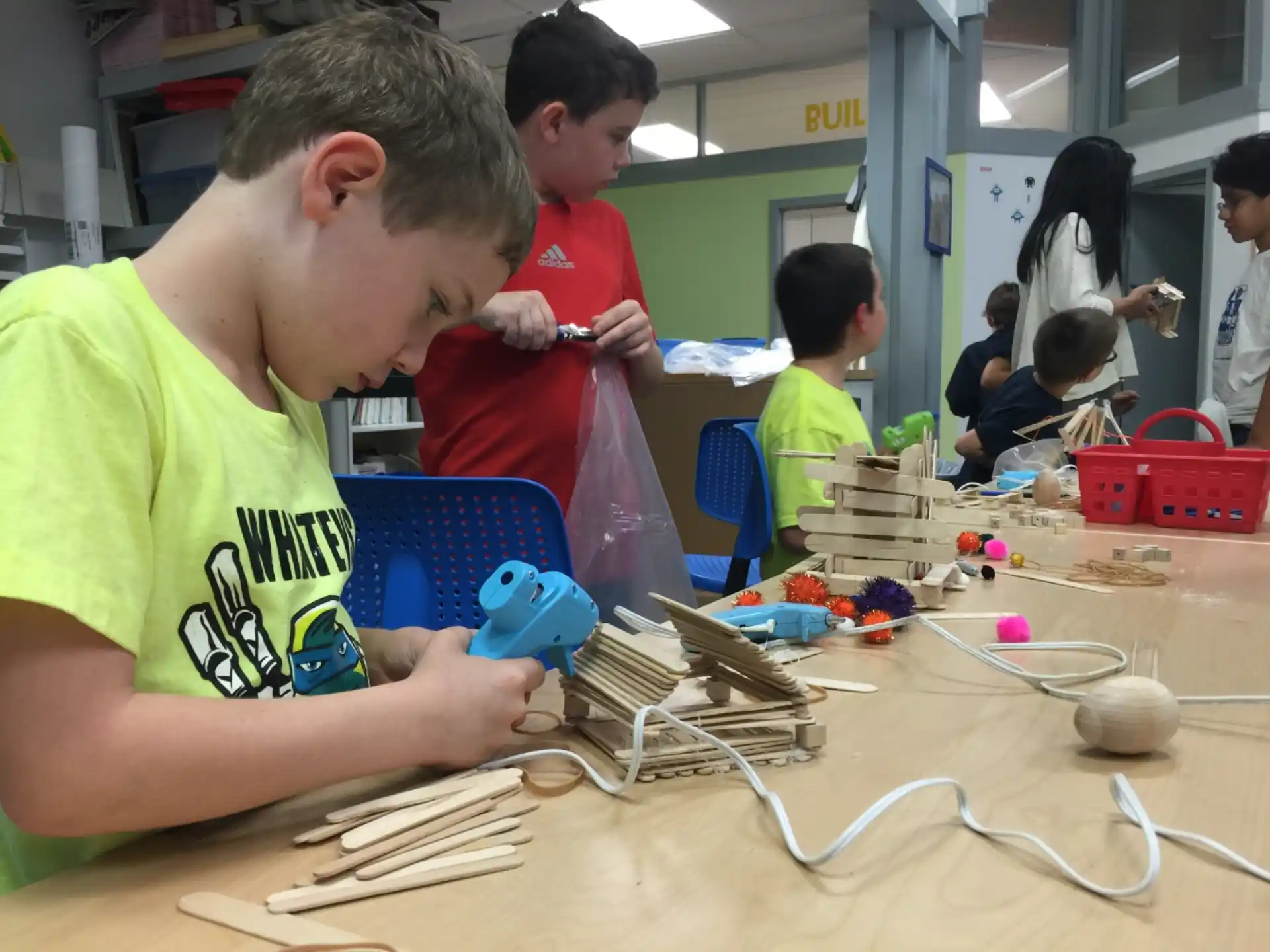 a group of people working on a project
