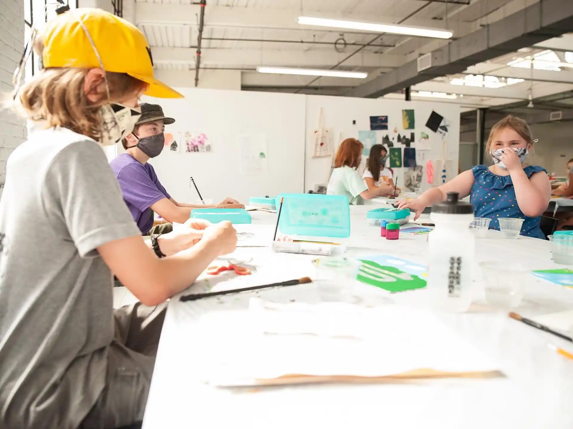 a group of people working on a project