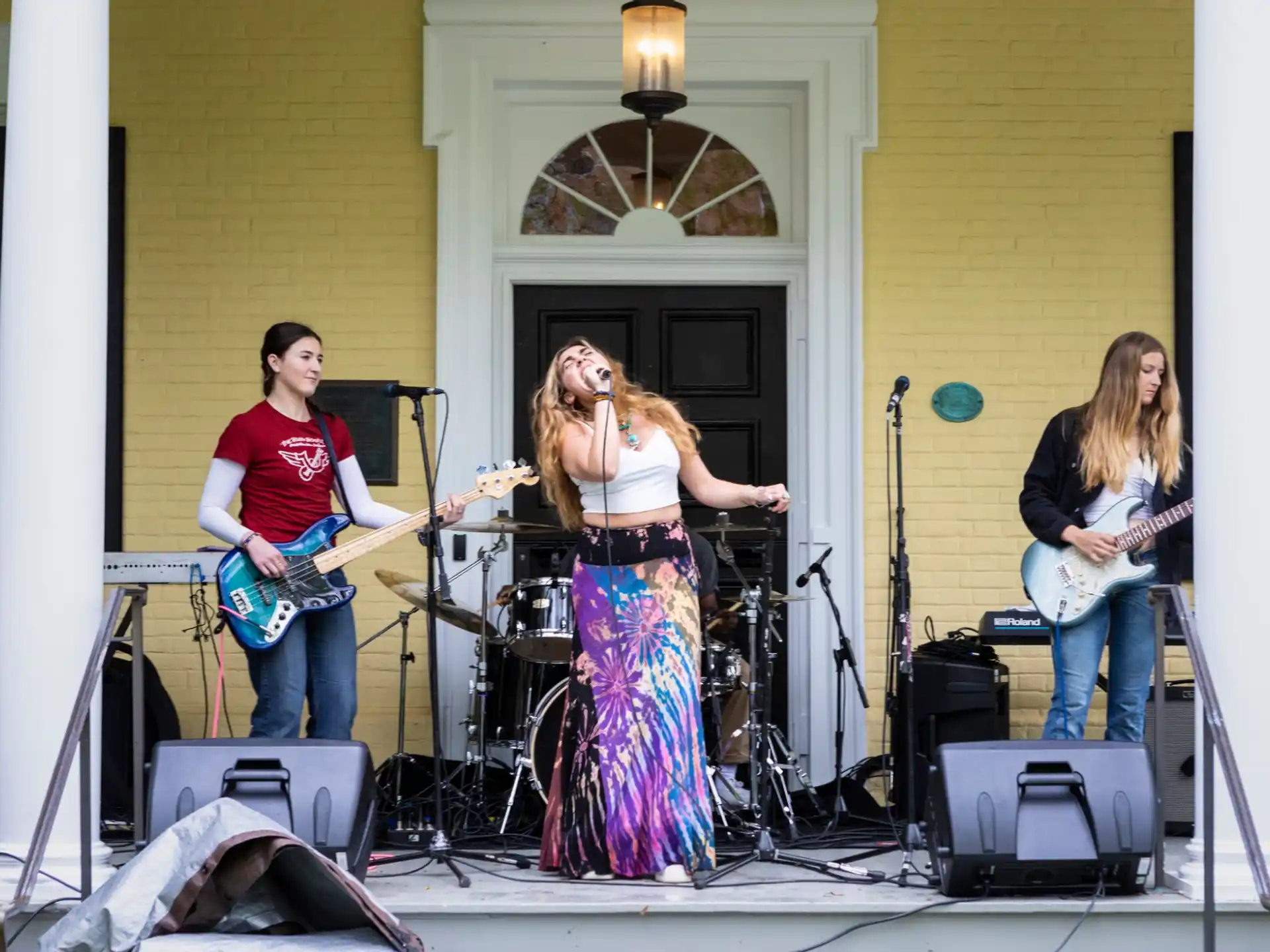 a group of people playing instruments