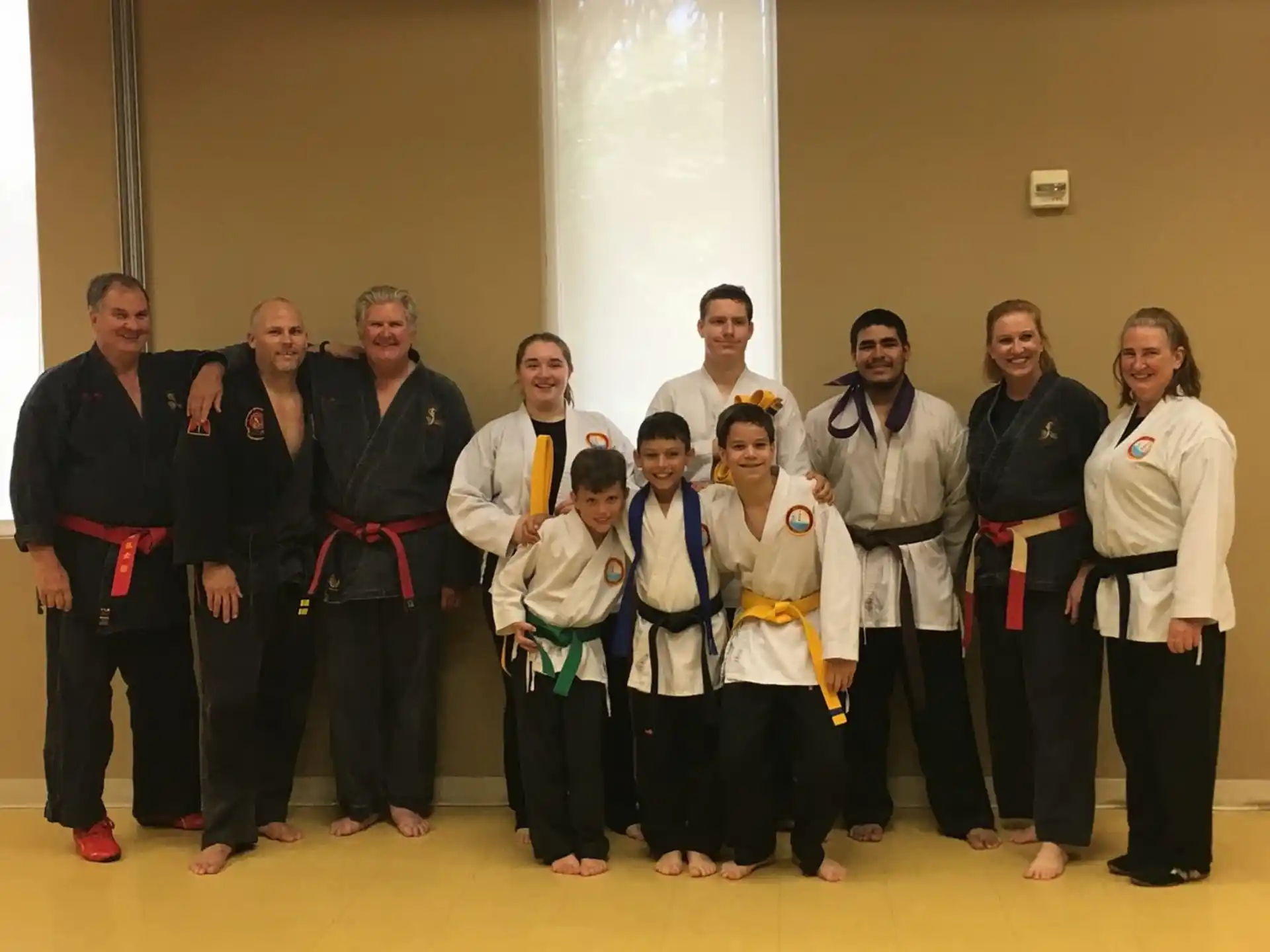 a group of people posing for a photo