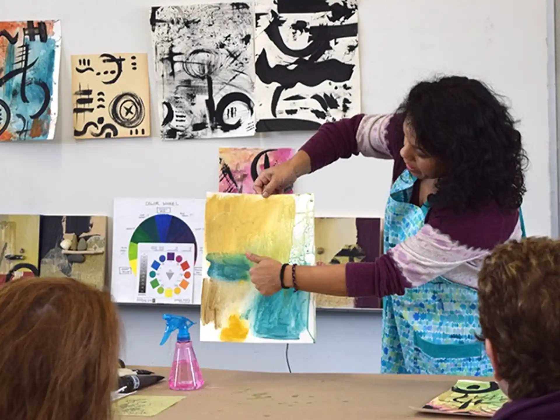 a person painting on a wall