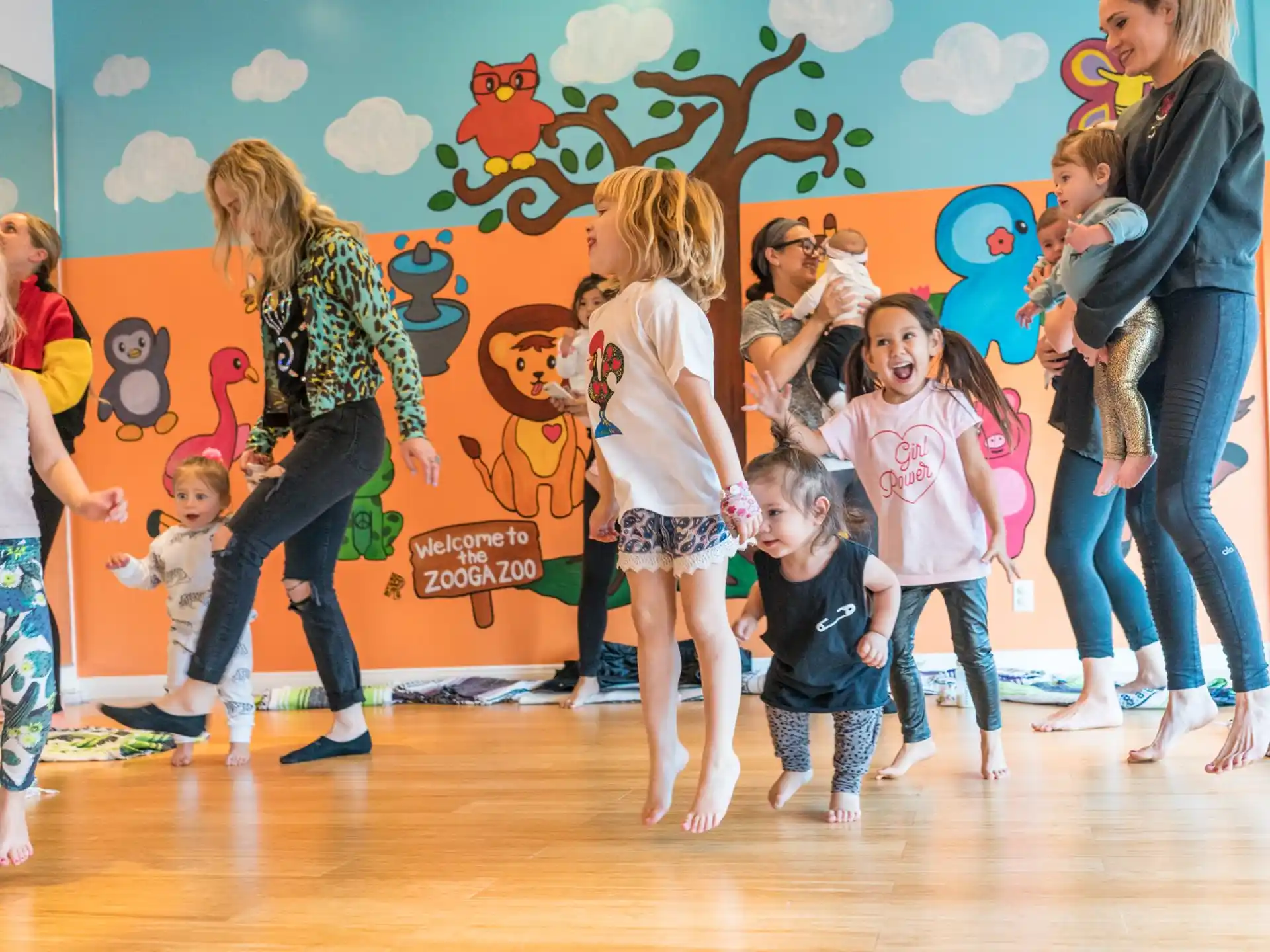 a group of people dancing