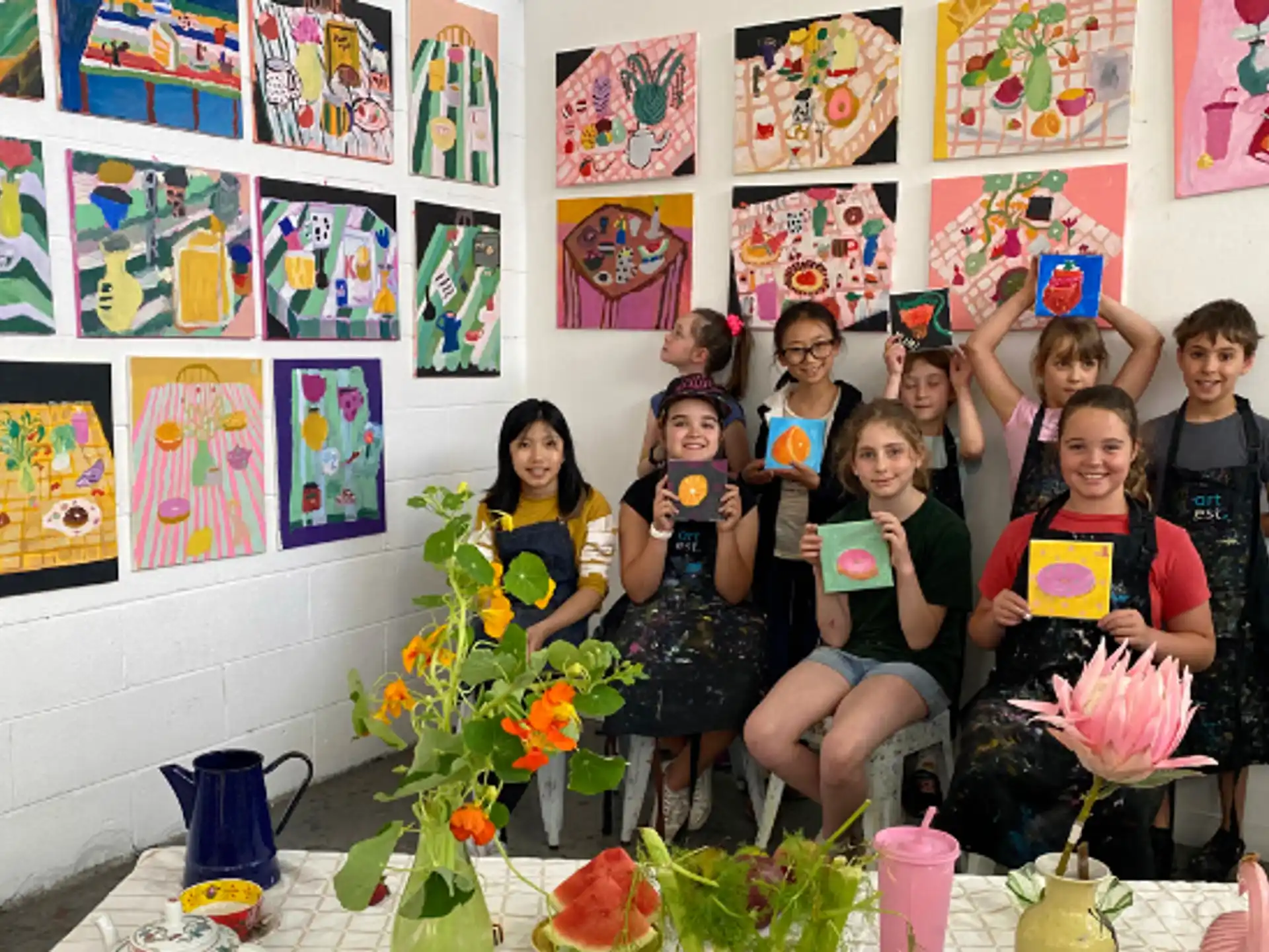 a group of children posing for a photo