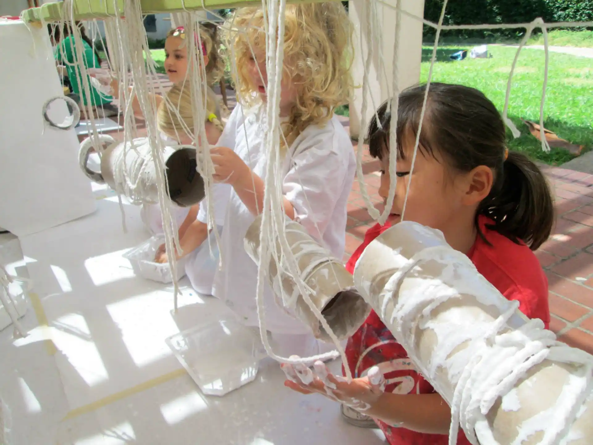 a group of women working on a project