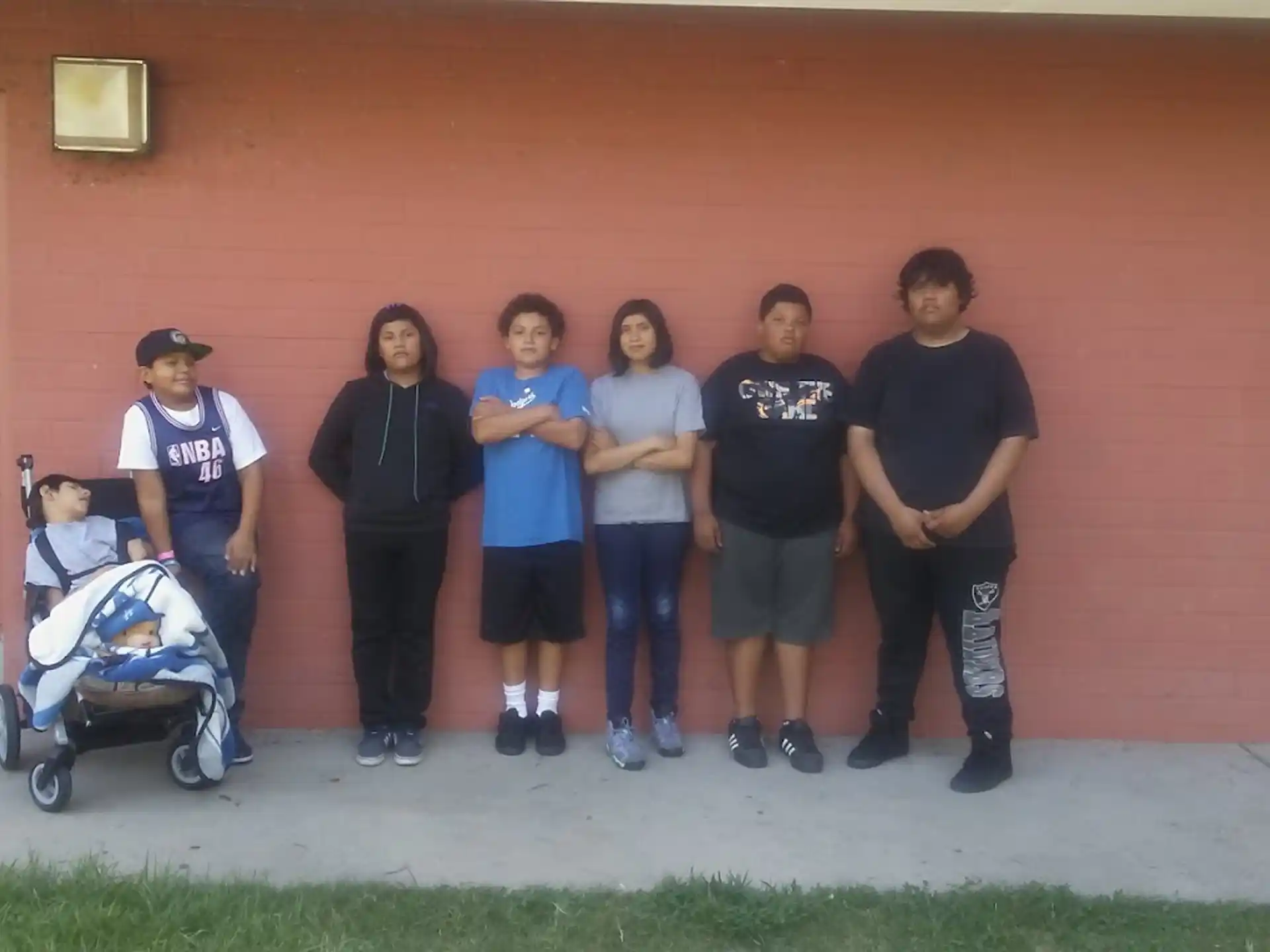 a group of people posing for a photo