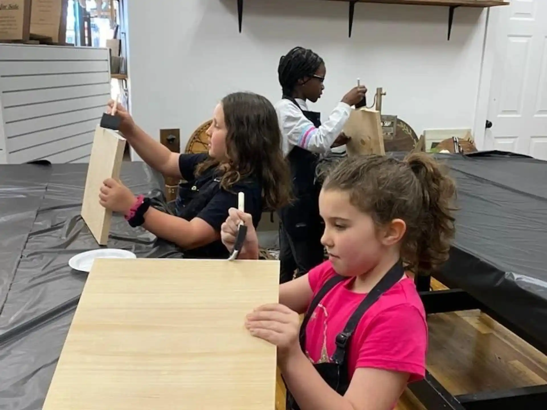 a group of children in a classroom