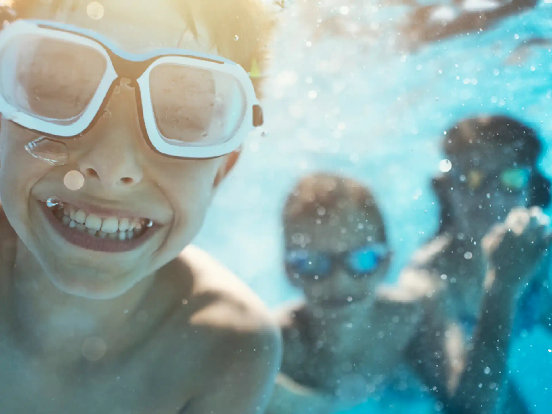 a person in a pool