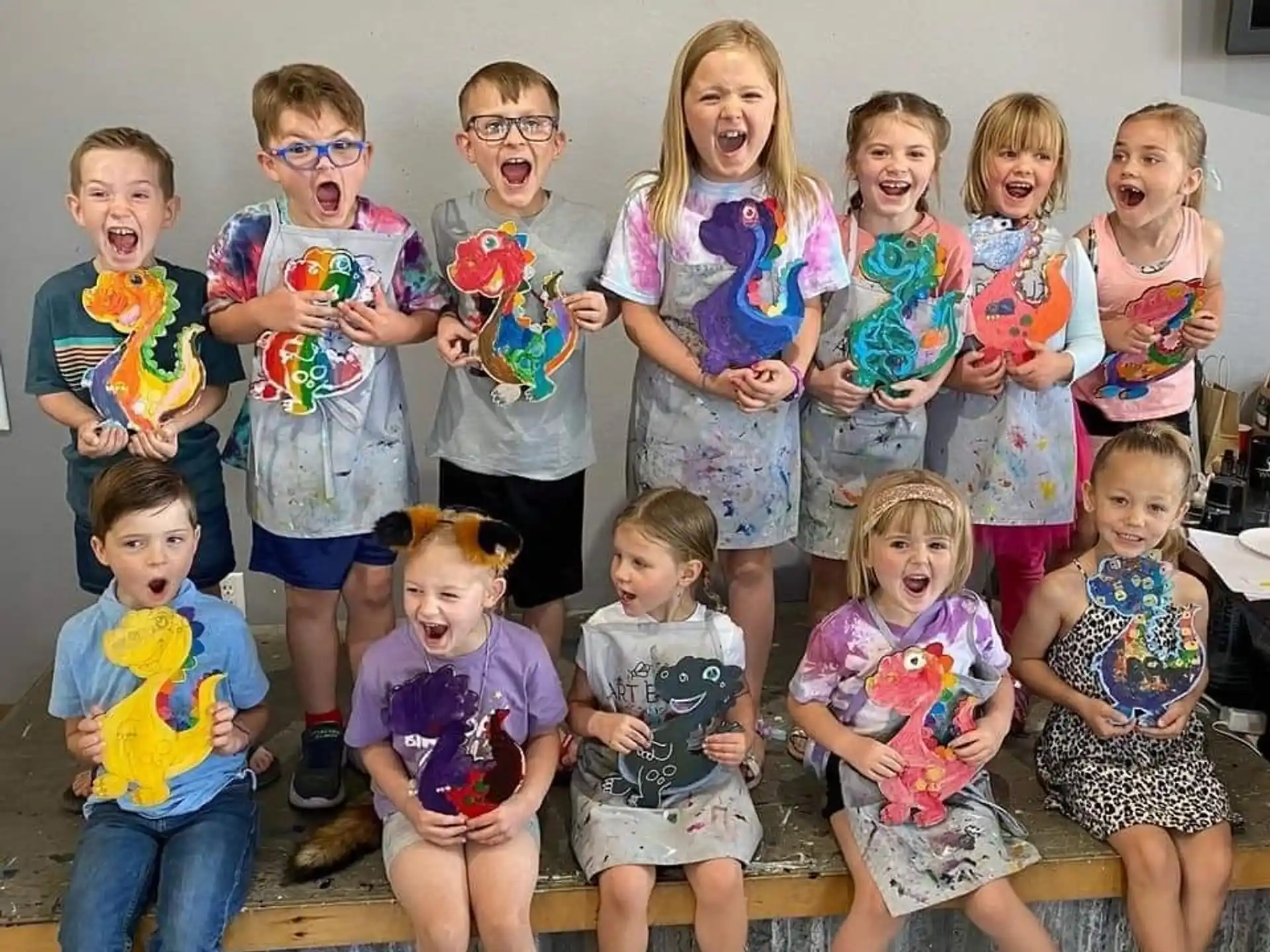 a group of children posing for a photo