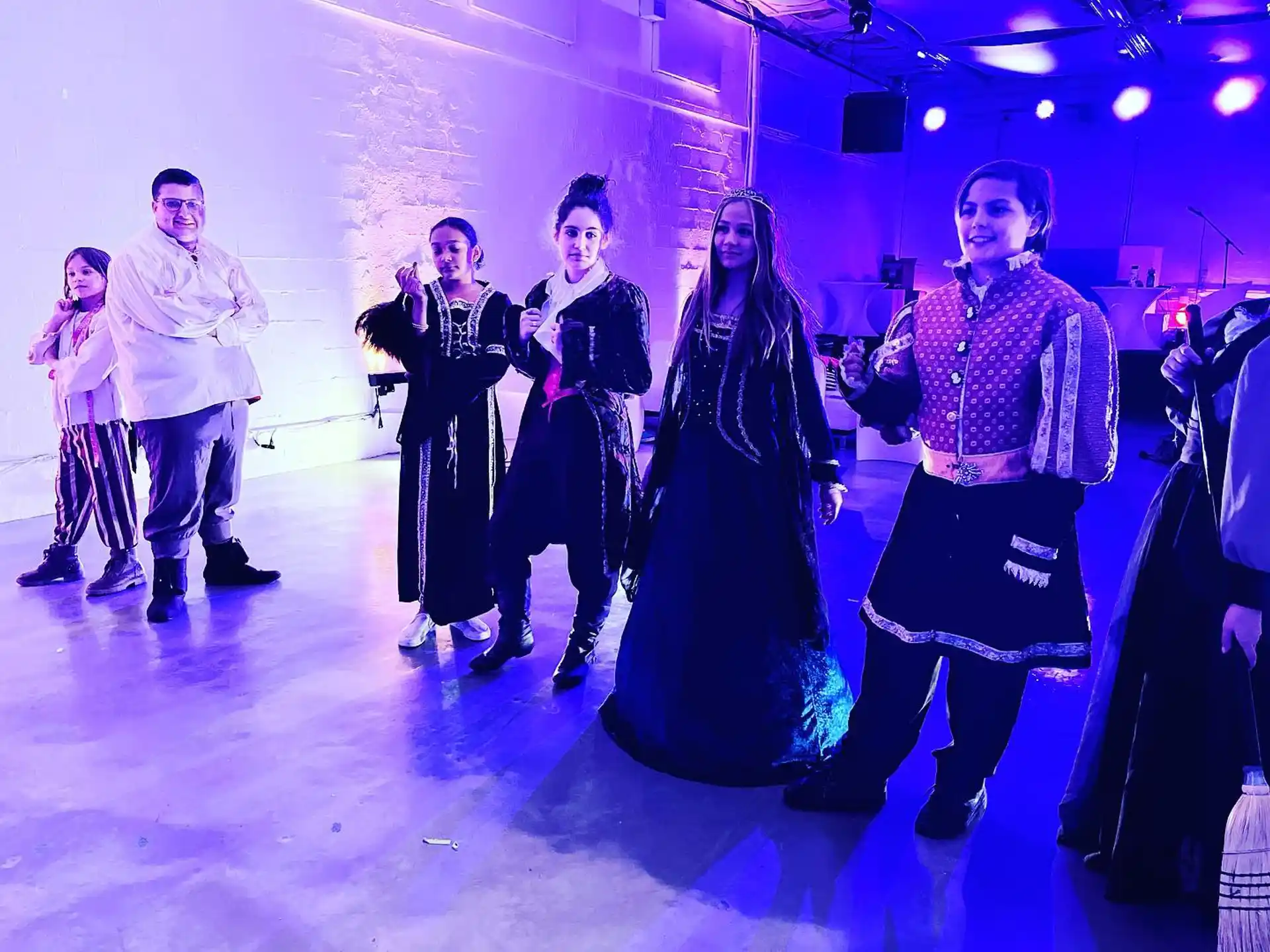 a group of people dancing