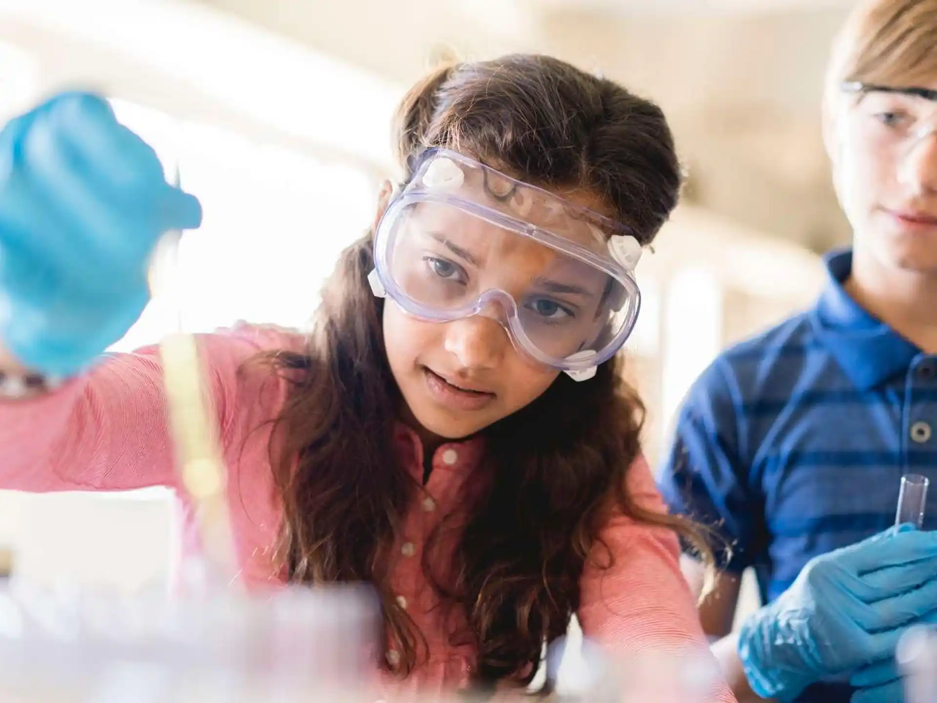 a group of people wearing goggles