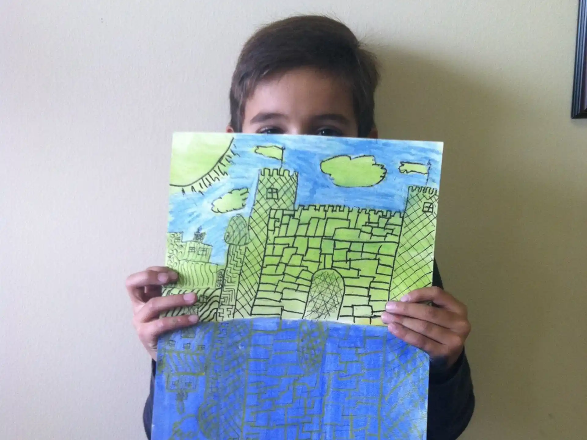 a child holding a book
