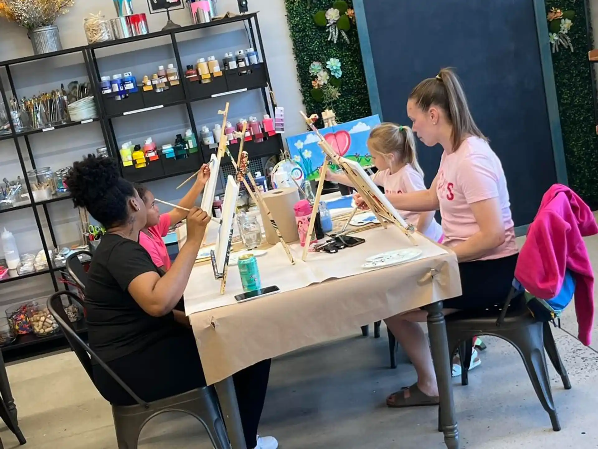 a group of people sitting at a table